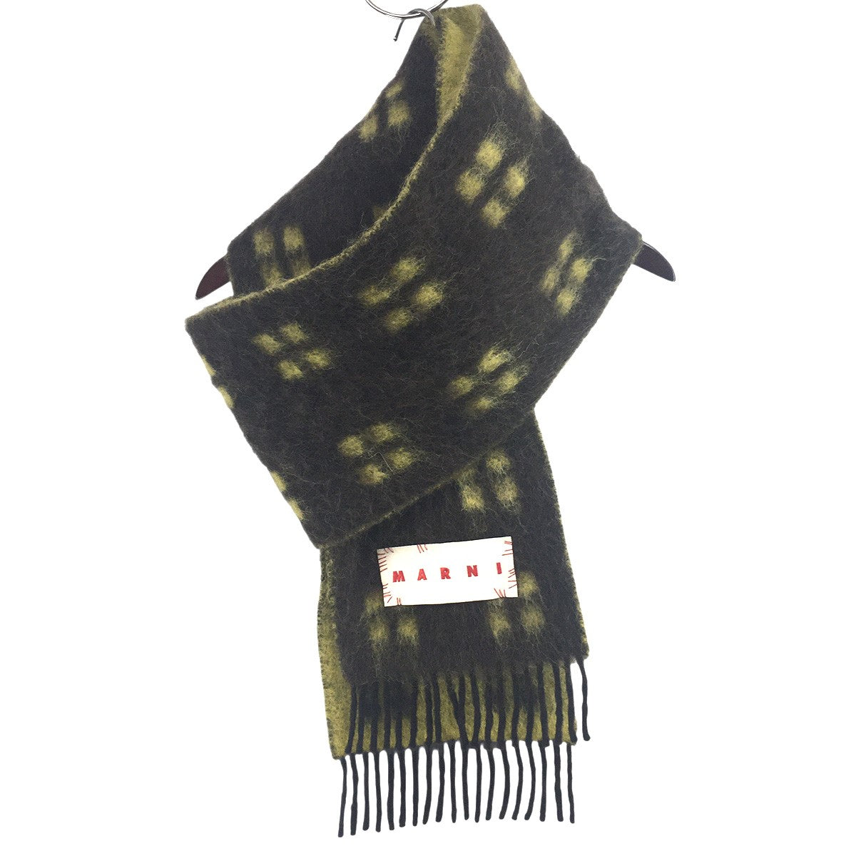 MARNI 24AW ロゴ パッチ モヘヤ混 マフラー 古着・中古-2枚目のアイテム画像