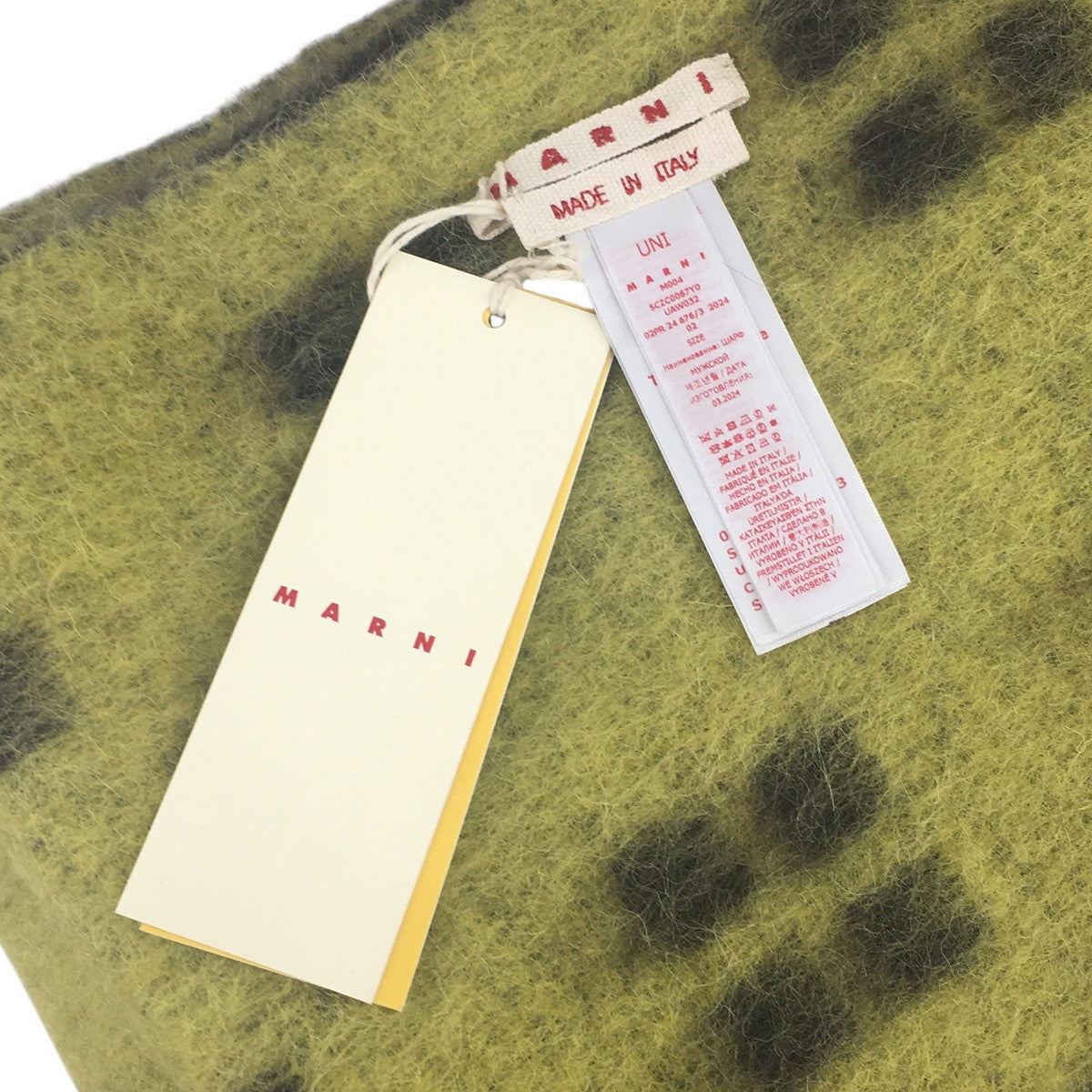 MARNI 24AW ロゴ パッチ モヘヤ混 マフラー 古着・中古-7枚目のアイテム画像