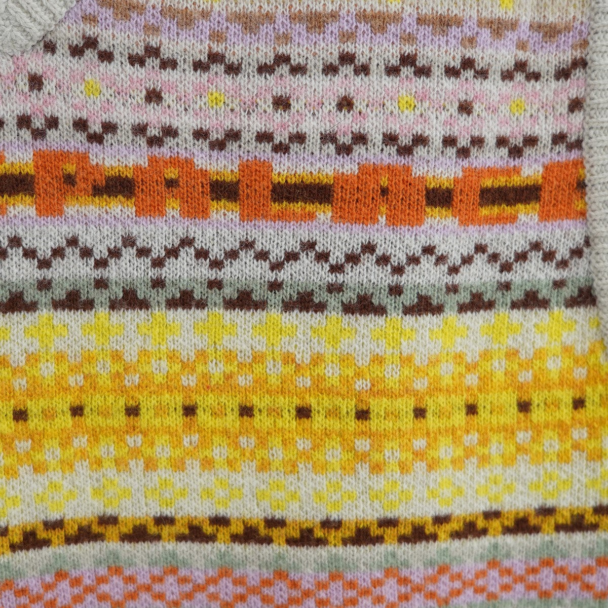 PALACE 22SS FAIRISLE KNIT VESTロゴ フェアアイル ノルディック ニット ベスト 古着・中古-4枚目のアイテム画像