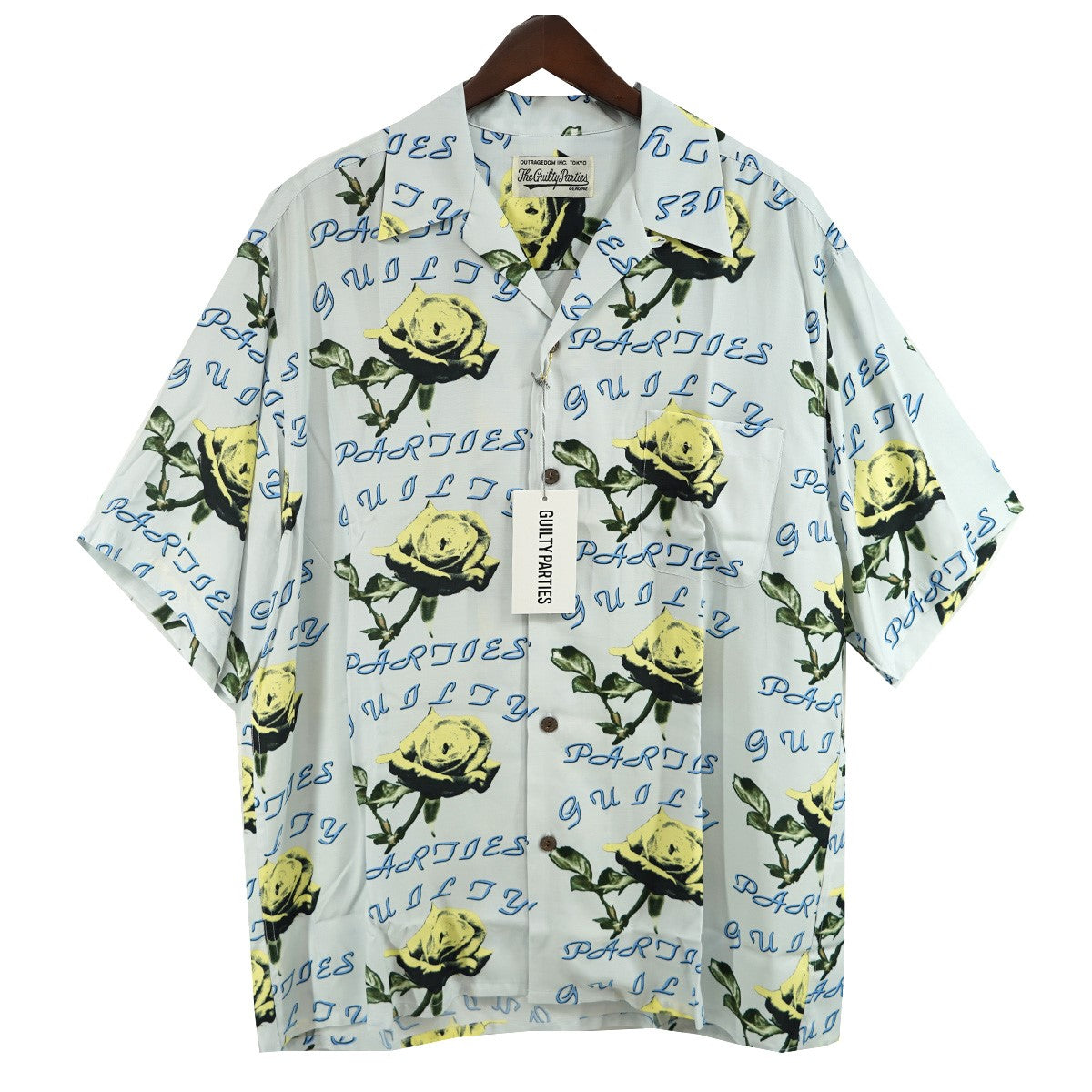 22SS HAWAIIAN SHIRT S／S (TYPE-4) ローズ バラハワイアンシャツ アロハ レーヨン オープンカラー 開襟 半袖シャツ
