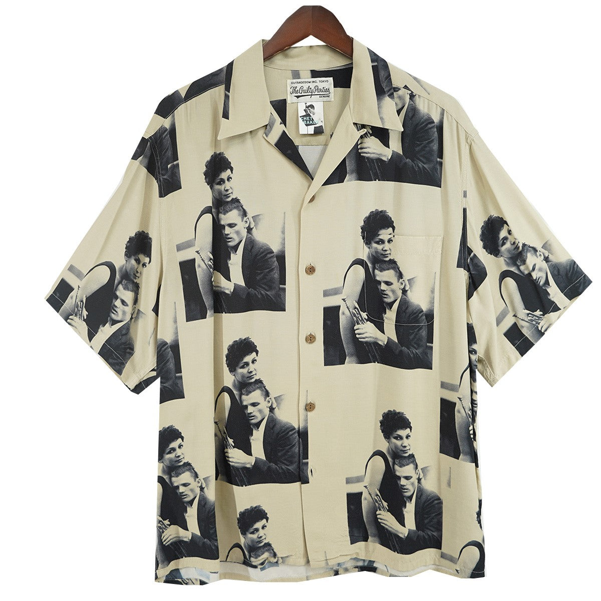 22SS CHET BAKER ／ S／S HAWAIIAN SHIRT (TYPE-3) チェット・ベイカー フォトハワイアンシャツ レーヨン アロハ 開襟 オープンカラー 半袖シャツ