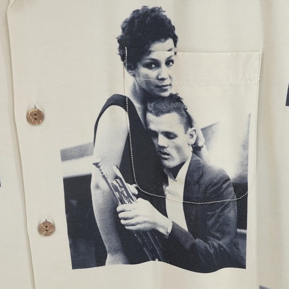 22SS CHET BAKER ／ S／S HAWAIIAN SHIRT (TYPE-3) チェット・ベイカー フォトハワイアンシャツ レーヨン アロハ 開襟 オープンカラー 半袖シャツ