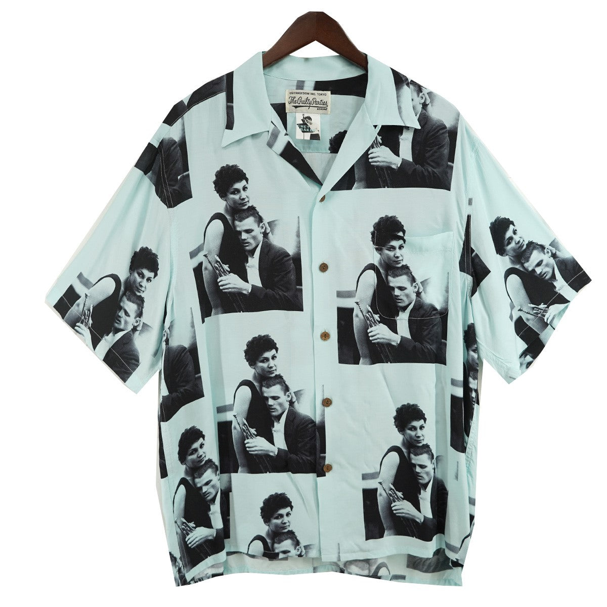 22SS CHET BAKER ／ S／S HAWAIIAN SHIRT (TYPE-3) チェット・ベイカー フォトハワイアンシャツ レーヨン アロハ 開襟 オープンカラー 半袖シャツ