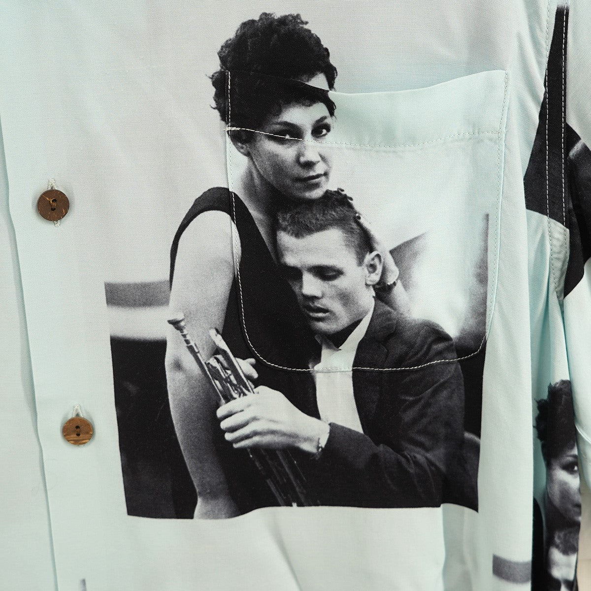 22SS CHET BAKER ／ S／S HAWAIIAN SHIRT (TYPE-3) チェット・ベイカー フォトハワイアンシャツ レーヨン アロハ 開襟 オープンカラー 半袖シャツ