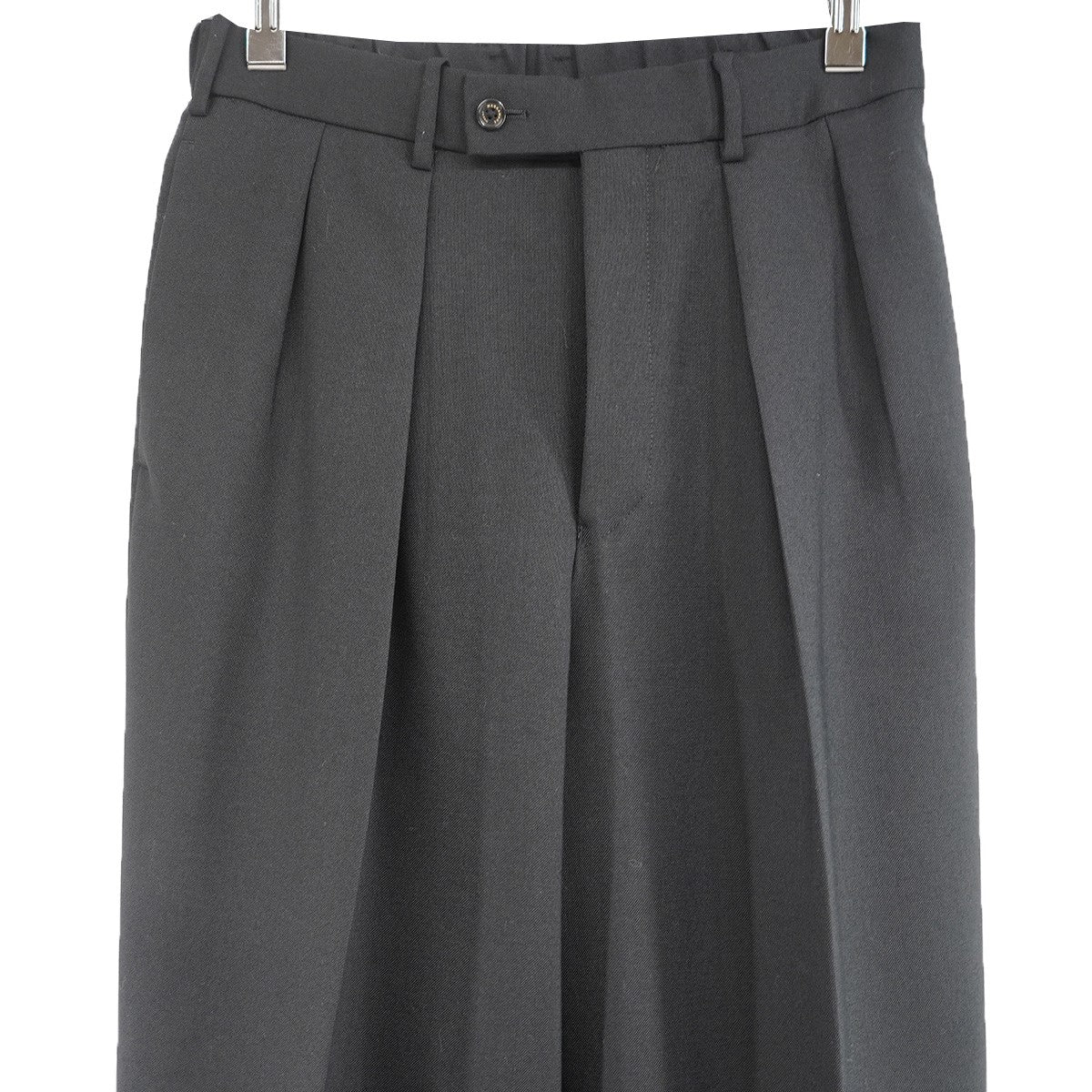 23AW DOUBLE PLEATED TROUSER ORGANIC WOOL HEAVY TROPICALダブルプリーツ トラウザース オーガニック ウール ヘビー トロピカル パンツ