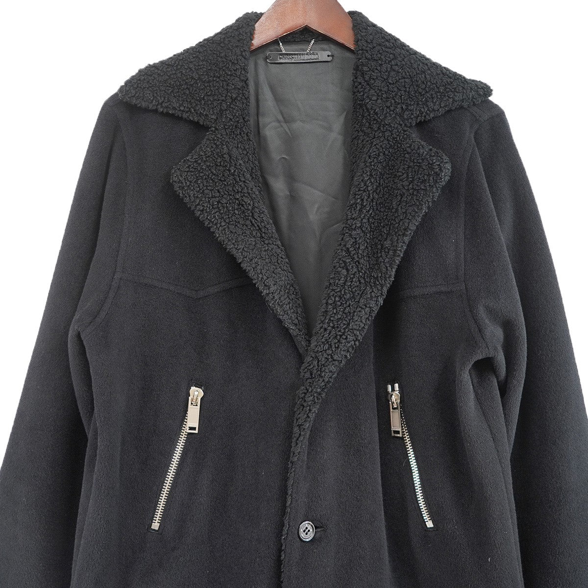 CHRISTIAN DADA WOOL ANGORA RANCH COATウール アンゴラ ランチ ボア コート 古着・中古-2枚目のアイテム画像