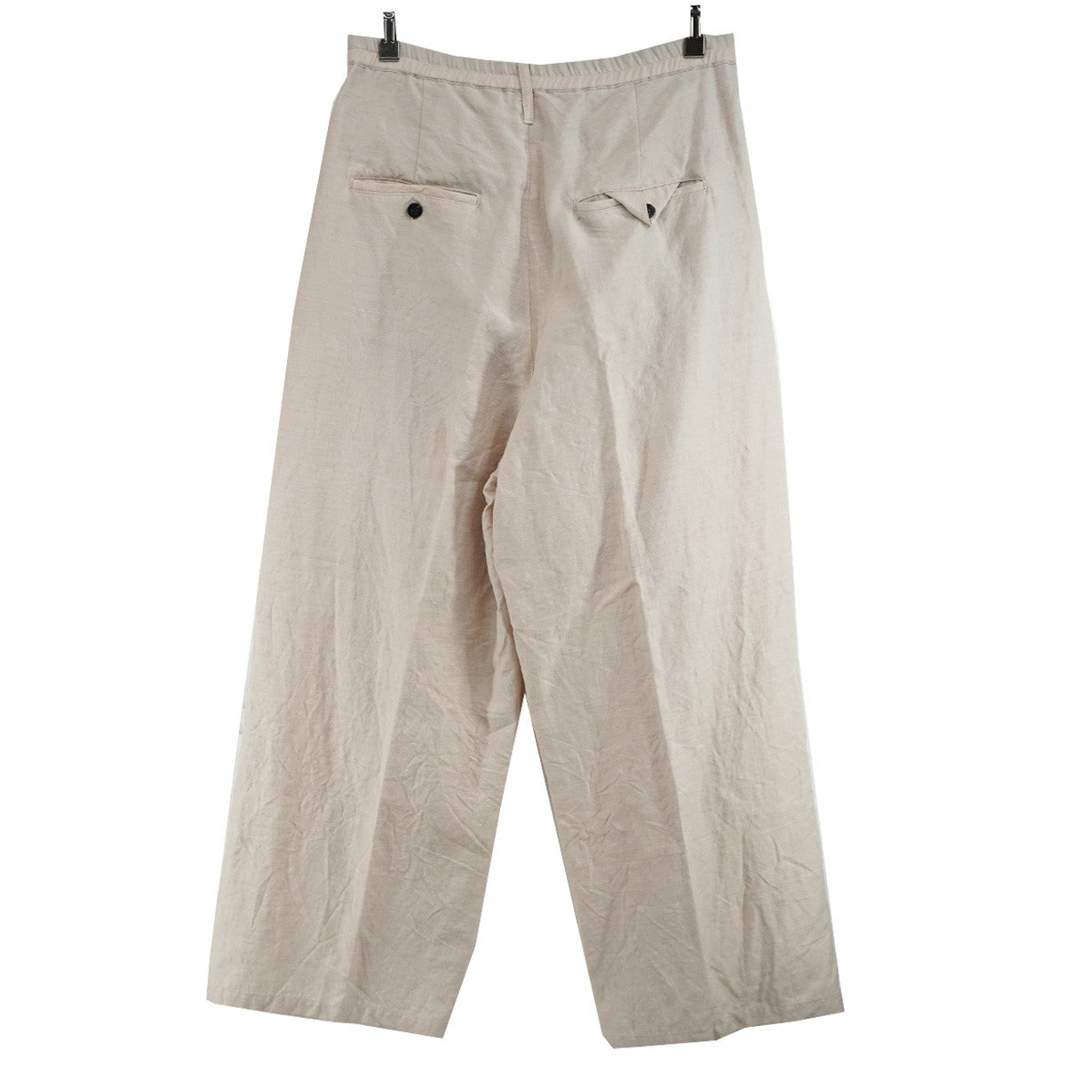 ANCELLM 25SS W／L WIDE EASY TUCK SLACKSウールリネン ワイド イージー タック スラックス パンツ 古着・中古-3枚目のアイテム画像
