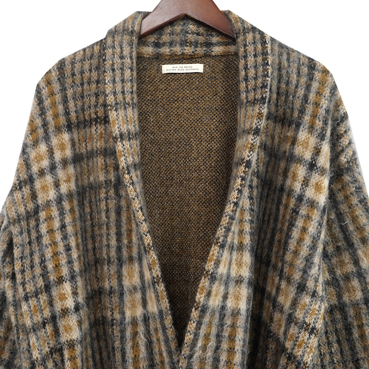 OLD JOE ＆ Co． DOUBLE JACQUARD MOHAIR GAWNチェック ダブル ジャガード モヘヤ ニット ガウン カーディガン 古着・中古-2枚目のアイテム画像