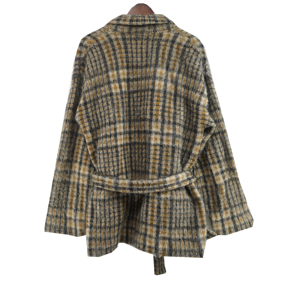 OLD JOE ＆ Co． DOUBLE JACQUARD MOHAIR GAWNチェック ダブル ジャガード モヘヤ ニット ガウン カーディガン 古着・中古-3枚目のアイテム画像