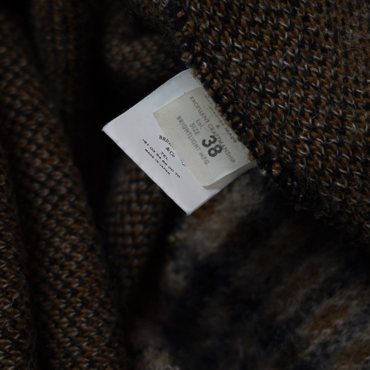 OLD JOE ＆ Co． DOUBLE JACQUARD MOHAIR GAWNチェック ダブル ジャガード モヘヤ ニット ガウン カーディガン 古着・中古-5枚目のアイテム画像