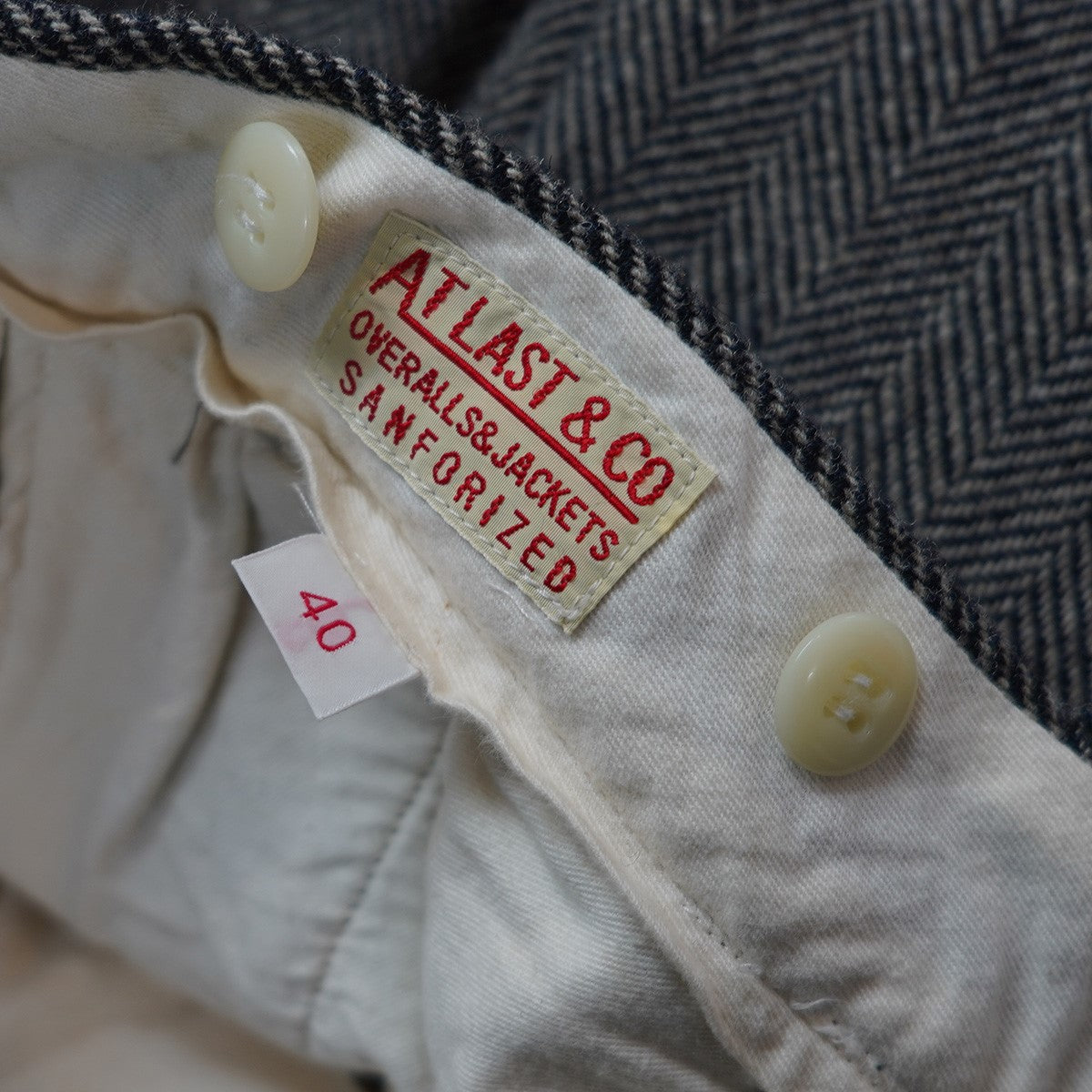 ATLAST ＆ CO(アットラスト) ウール トラウザース パンツ グレー