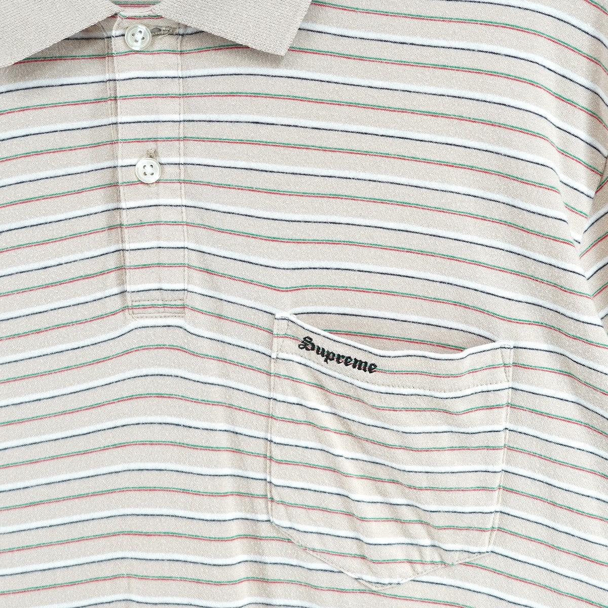 Supreme(シュプリーム) 20AW Thin Stripe Poloロゴ ストライプ
