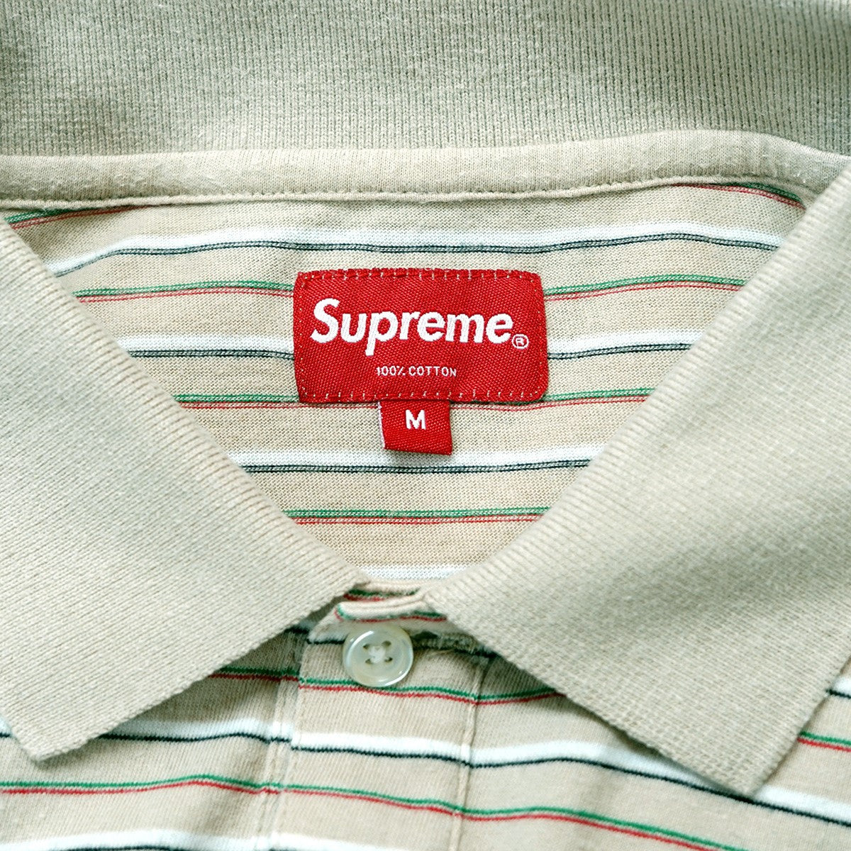 Supreme(シュプリーム) 20AW Thin Stripe Poloロゴ ストライプ