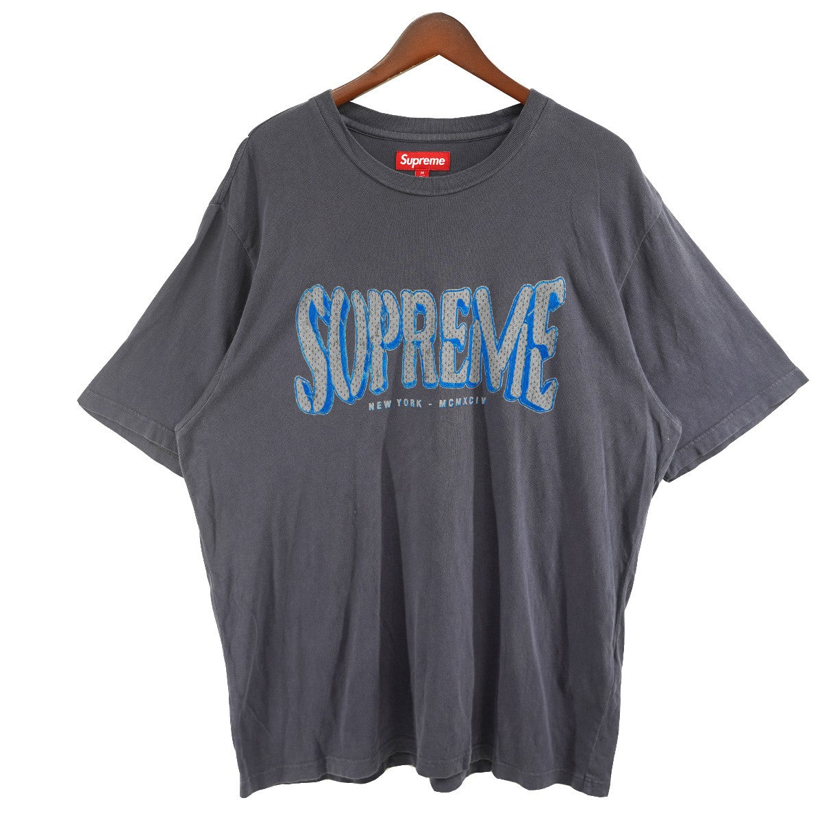 Supreme 25SS Flocked Washed S／S Topフロックド ウォッシュ エスエス トップ ロゴ Tシャツ 古着・中古-1枚目のアイテム画像