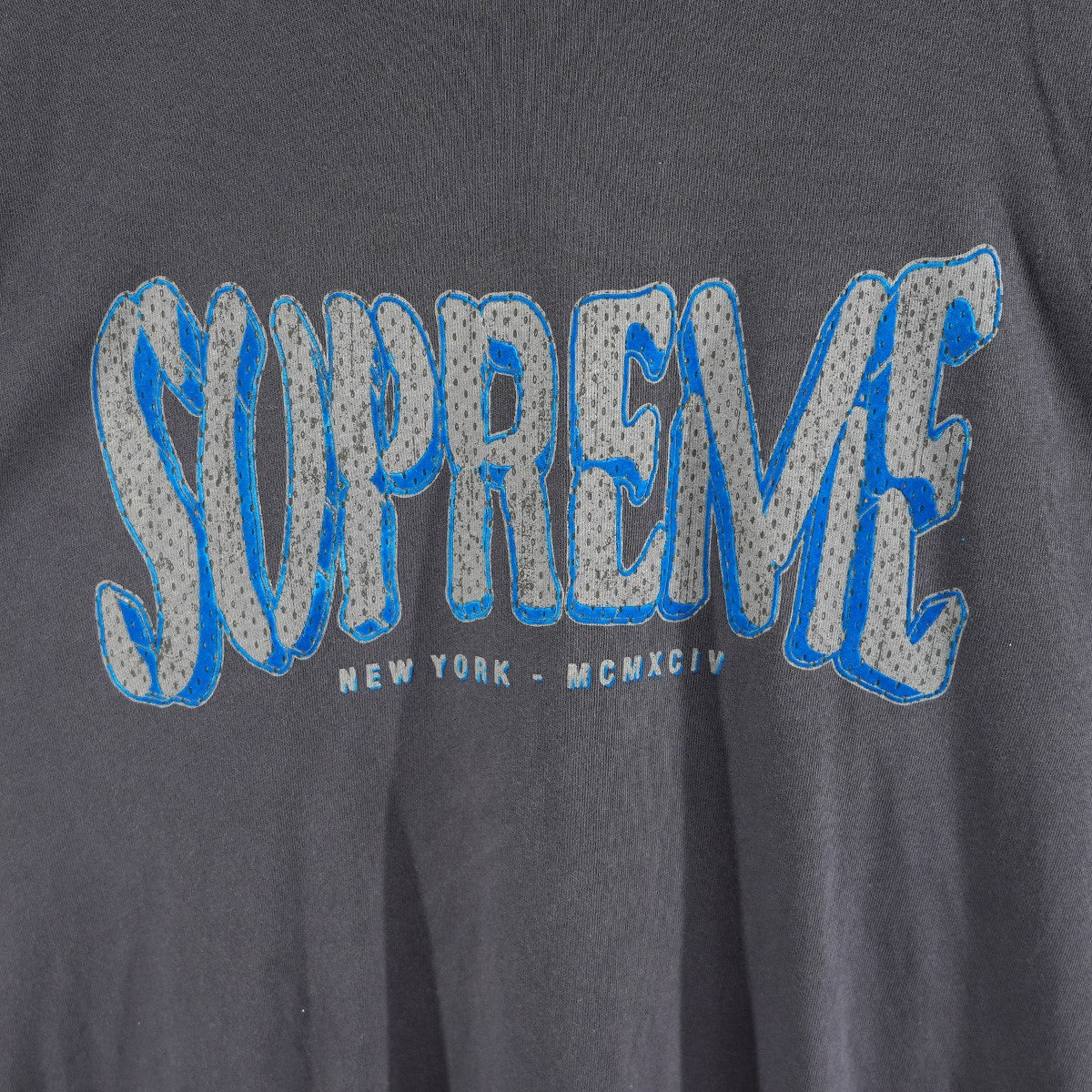 Supreme 25SS Flocked Washed S／S Topフロックド ウォッシュ エスエス トップ ロゴ Tシャツ 古着・中古-2枚目のアイテム画像