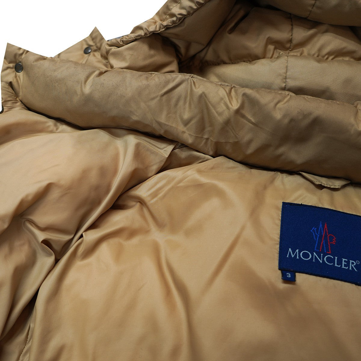 MONCLER モンクレール 青タグ ブラウン ダウンジャケット サイズ 3 MONCLER(モンクレール) 90s Vintage ヴィンテージPARIS パリス 青タグ