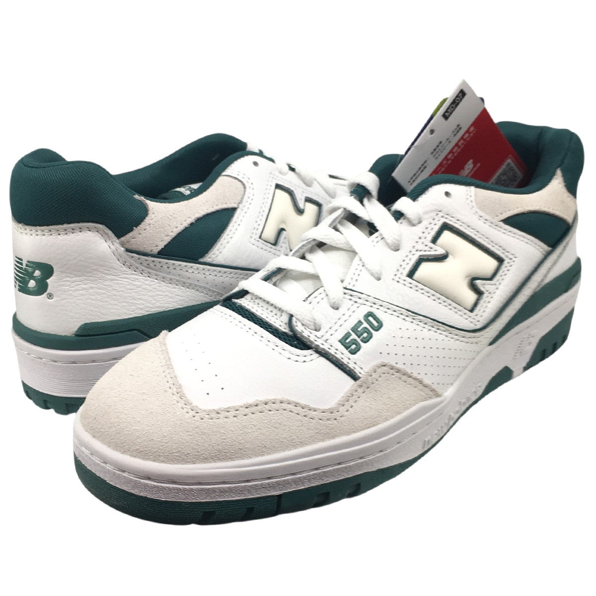 NEW BALANCE 550 White／Vintage Teal ホワイト／ヴィンテージティールスニーカー シューズ 靴 古着・中古-1枚目のアイテム画像