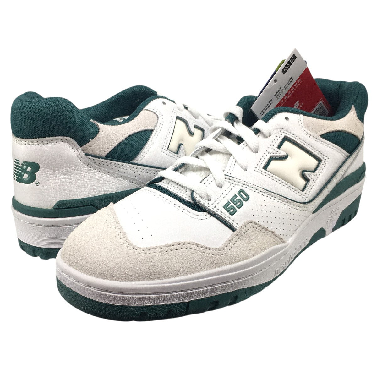 NEW BALANCE 550 White／Vintage Teal ホワイト／ヴィンテージティールスニーカー シューズ 靴 古着・中古-2枚目のアイテム画像