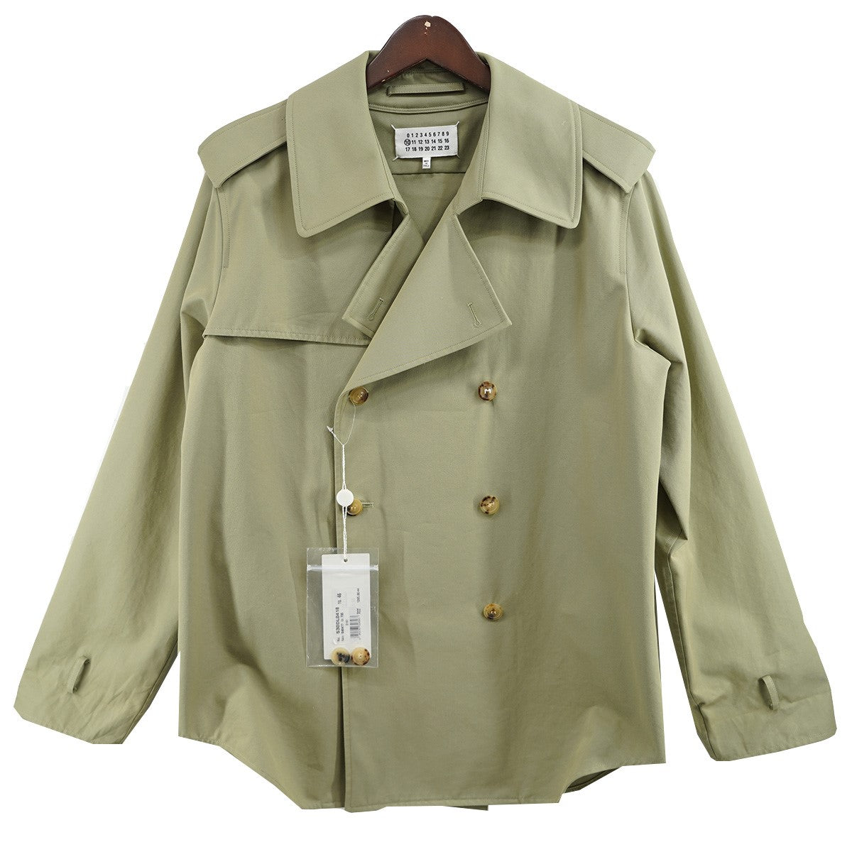 Maison Margiela ショート ボックス トレンチ シャツジャケット 四つタグ フォーステッチ 古着・中古-1枚目のアイテム画像