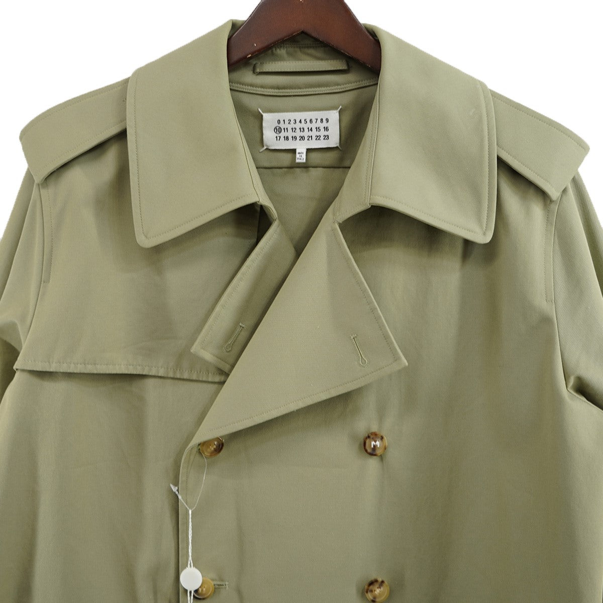 Maison Margiela ショート ボックス トレンチ シャツジャケット 四つタグ フォーステッチ 古着・中古-4枚目のアイテム画像