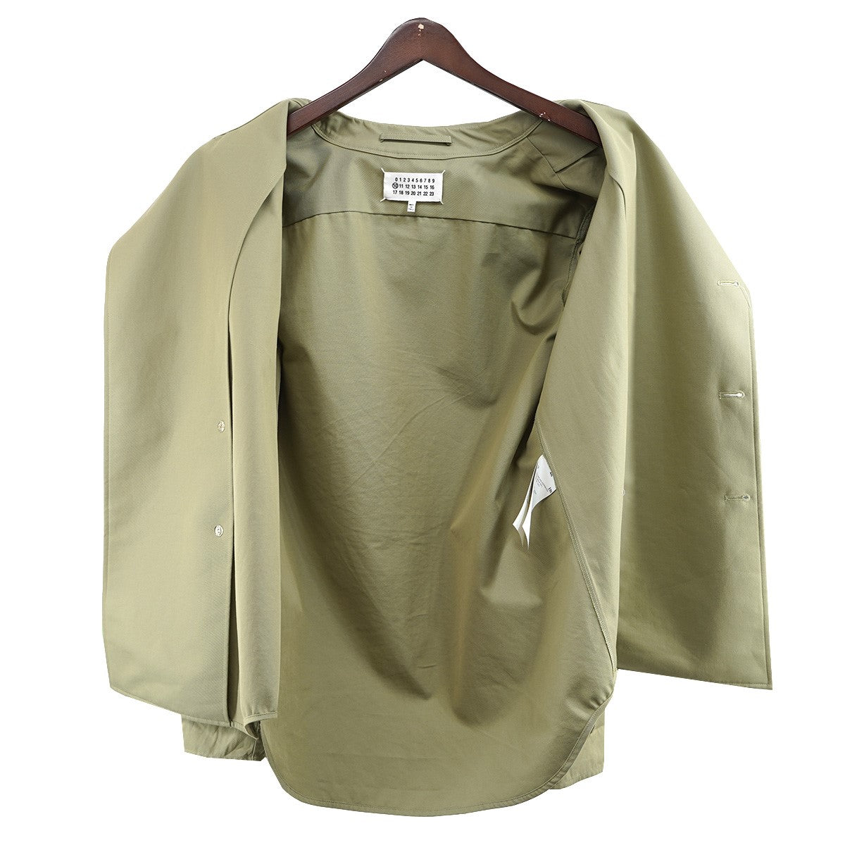 Maison Margiela ショート ボックス トレンチ シャツジャケット 四つタグ フォーステッチ 古着・中古-5枚目のアイテム画像