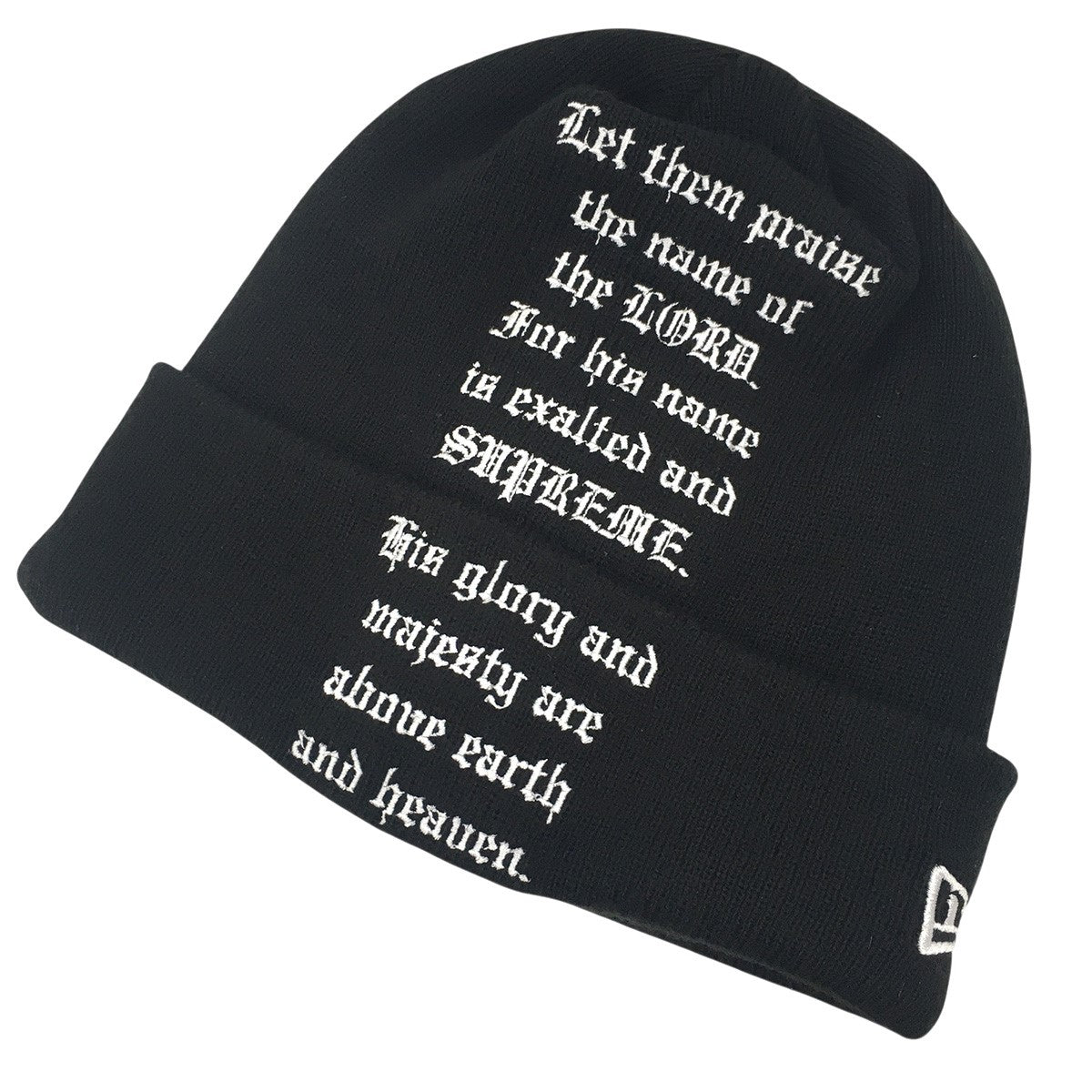 Supreme 23AW New Era Psalm Beanieロゴ ニューエラ サーム ビーニー ニットキャップ 帽子 古着・中古-1枚目のアイテム画像