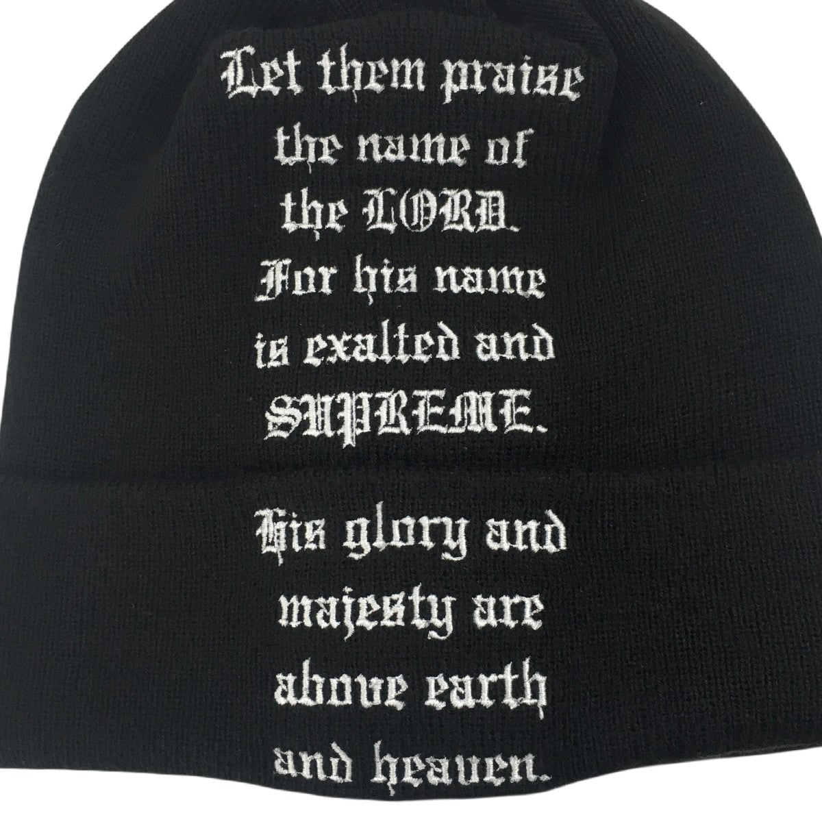 Supreme 23AW New Era Psalm Beanieロゴ ニューエラ サーム ビーニー ニットキャップ 帽子 古着・中古-2枚目のアイテム画像