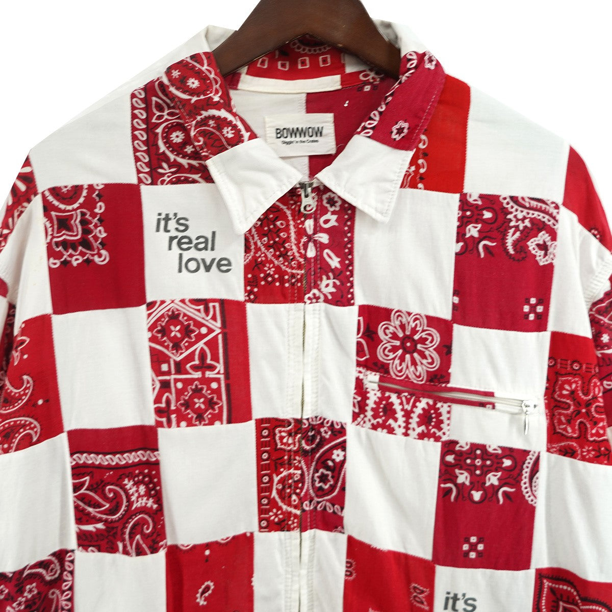 BOWWOW REAL THING PATCHWORK JACKETバンダナ パッチワーク ジップ ジャケット 古着・中古-2枚目のアイテム画像