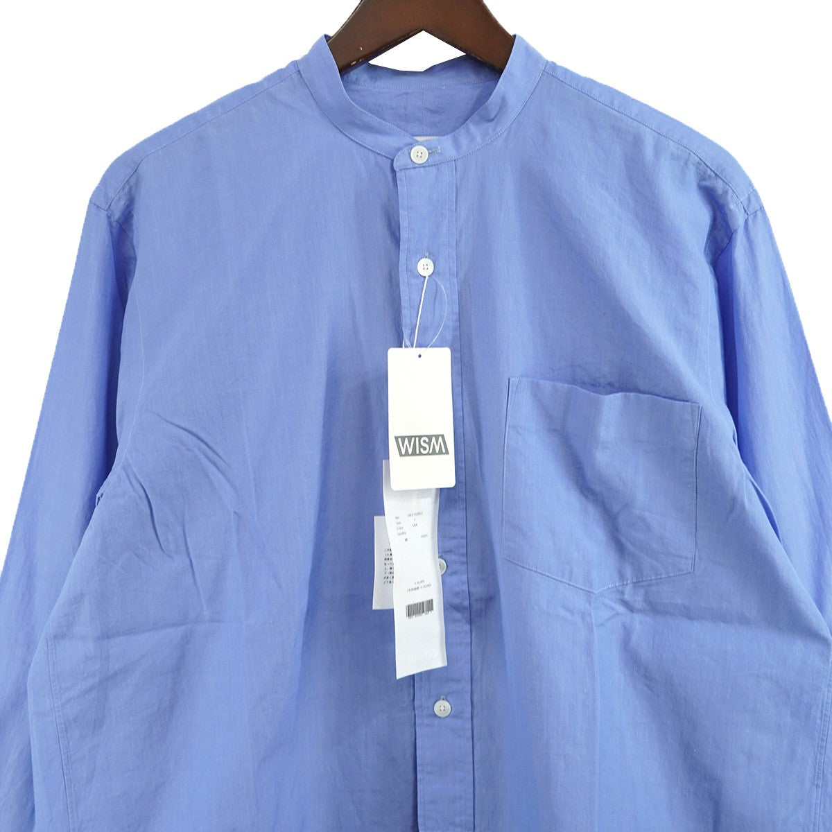 COMOLI 21AW バンドカラーシャツ 定価26400円 U03-02002 サックス