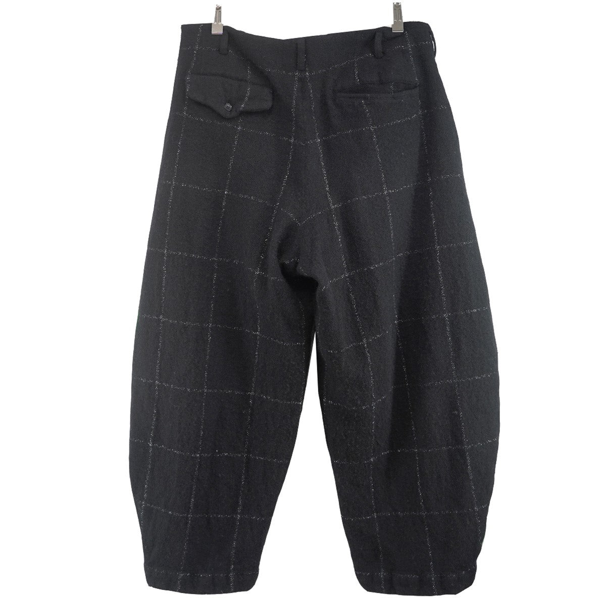 COMME des GARCONS HOMME PLUS 25AW ウール ワイド チェック パンツ 古着・中古-4枚目のアイテム画像