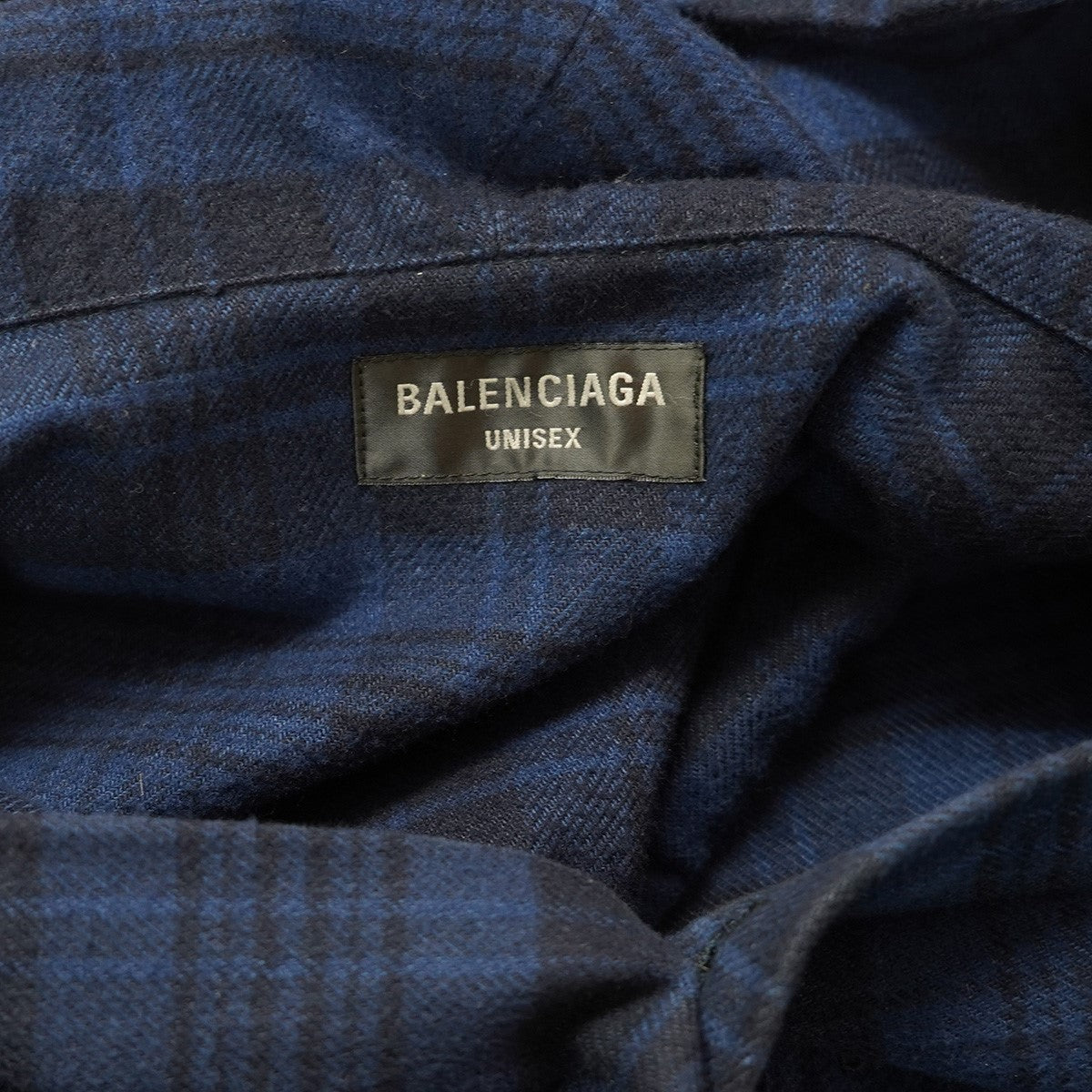 BALENCIAGA 22AW Check Flannel Hooded Shirtロゴ オーバーサイズ フーデッド ヘビーウェイト フランネル チェック シャツ フーディ 古着・中古-5枚目のアイテム画像