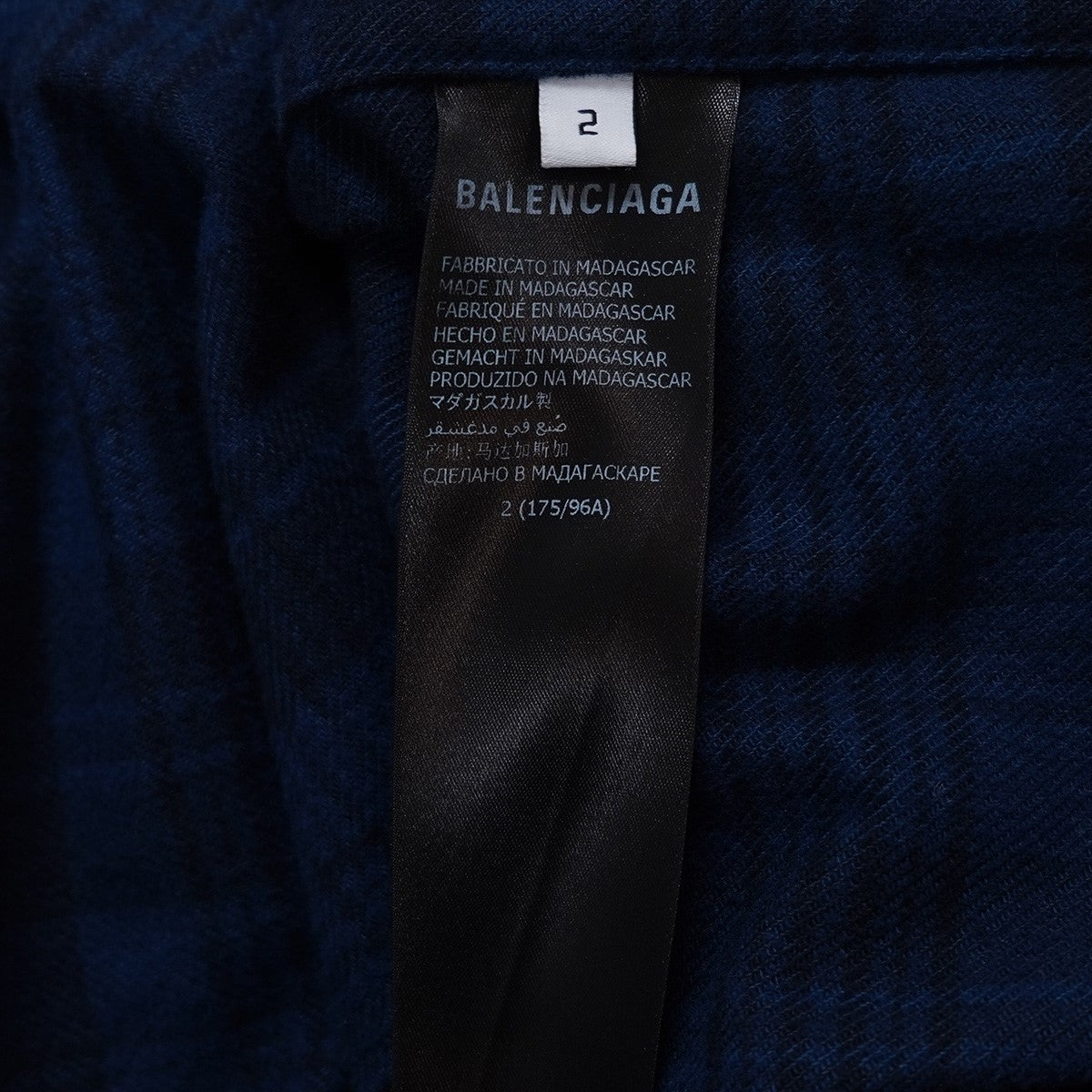 BALENCIAGA 22AW Check Flannel Hooded Shirtロゴ オーバーサイズ フーデッド ヘビーウェイト フランネル チェック シャツ フーディ 古着・中古-6枚目のアイテム画像