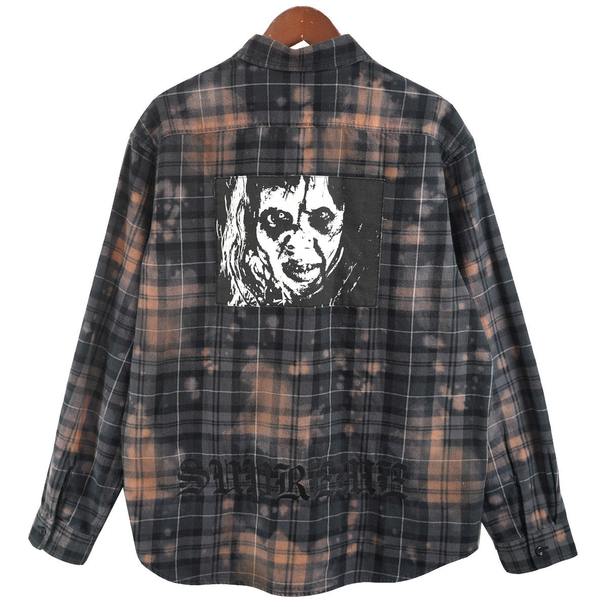 Supreme 25AW The Exorcist Flannel Shirt 楳図かずお リーガン・マクニールエクソシスト フランネル ブリーチ加工 チェック ロゴ シャツ 古着・中古-1枚目のアイテム画像