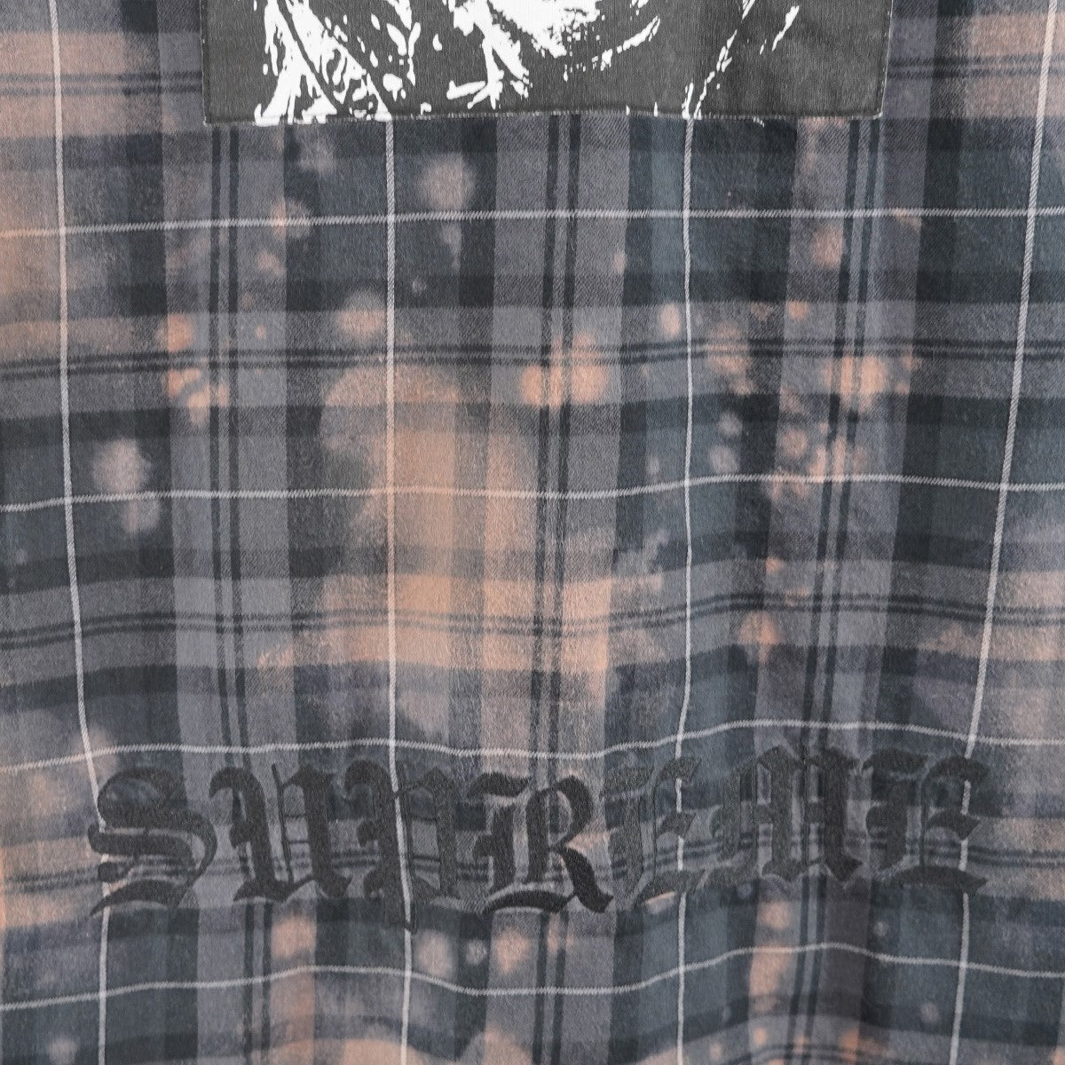 Supreme 25AW The Exorcist Flannel Shirt 楳図かずお リーガン・マクニールエクソシスト フランネル ブリーチ加工 チェック ロゴ シャツ 古着・中古-5枚目のアイテム画像