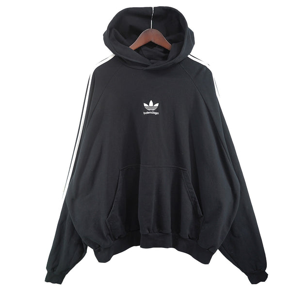 早い者勝ち❤️ BALENCIAGA adidas コラボ　パーカー 729322 BALENCIAGA×adidas 22AW adidasコラボ Large Fit Hoodieロゴ スリーブ
