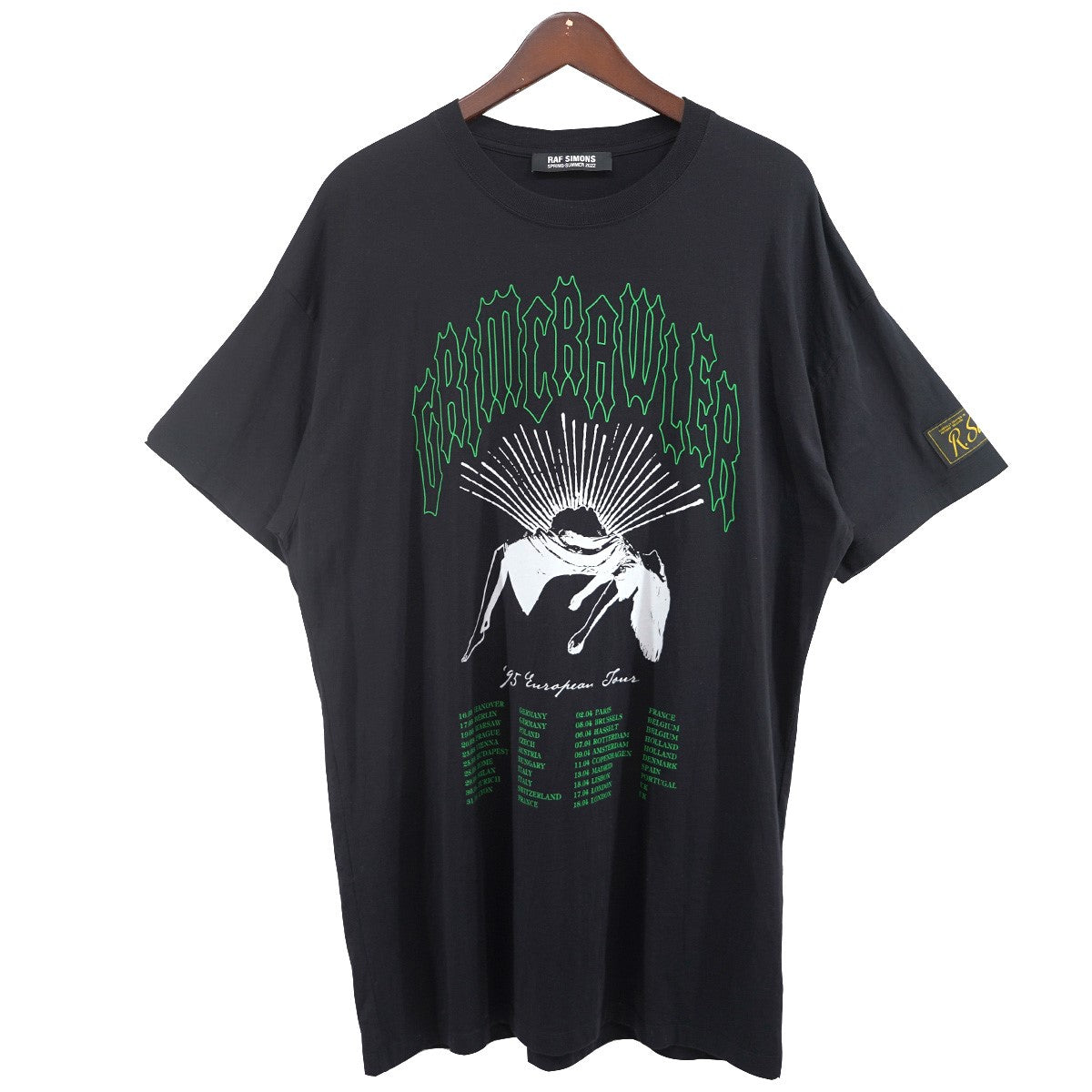 RAF SIMONS 22SS GRIMCRAWLER OVERSIZED T-SHIRTグラフィック ロゴ パッチ オーバーサイズ Tシャツ 古着・中古-1枚目のアイテム画像