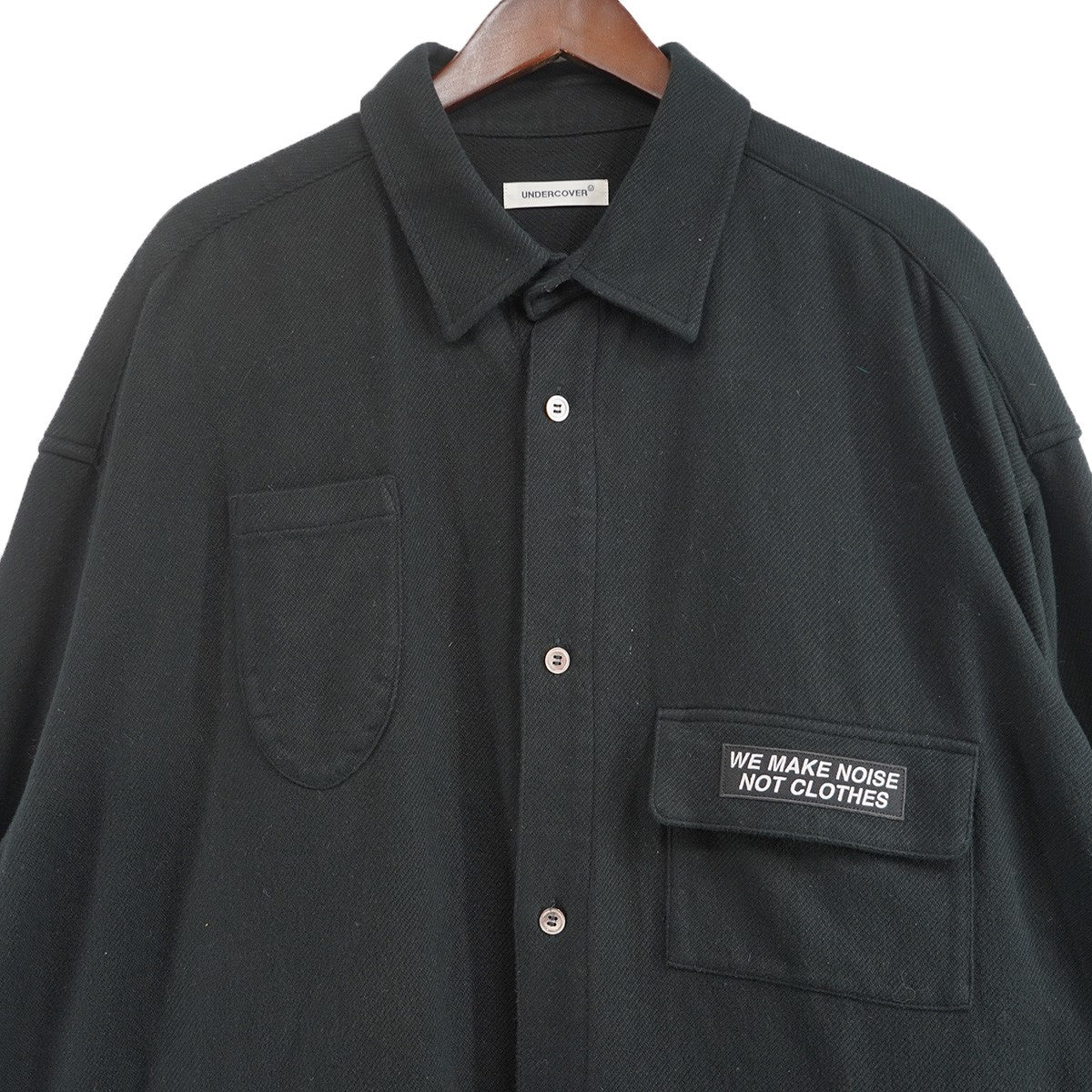 UNDERCOVER 25AW コットンビッグシャツ バック ロゴ オーバーサイズLong Sleeve Overshirt L／S Shirt 古着・中古-2枚目のアイテム画像