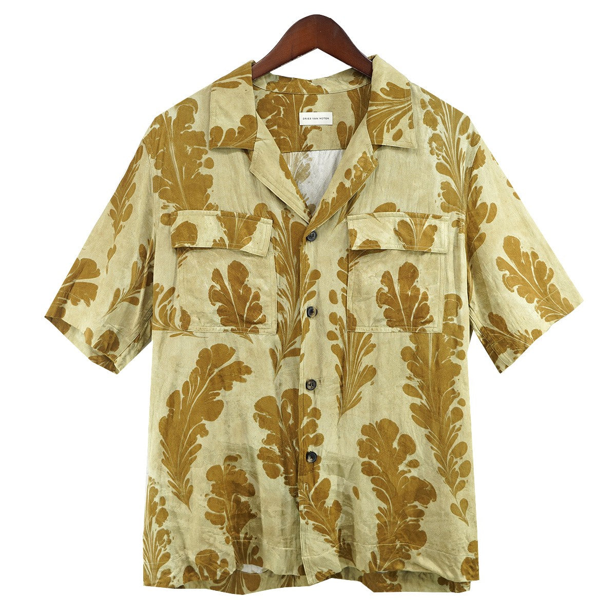 25SS コレクション CAMERON 1027 M．W．SHIRオーク リーフ キャメロン 半袖 オープンカラー 開襟 シャツ