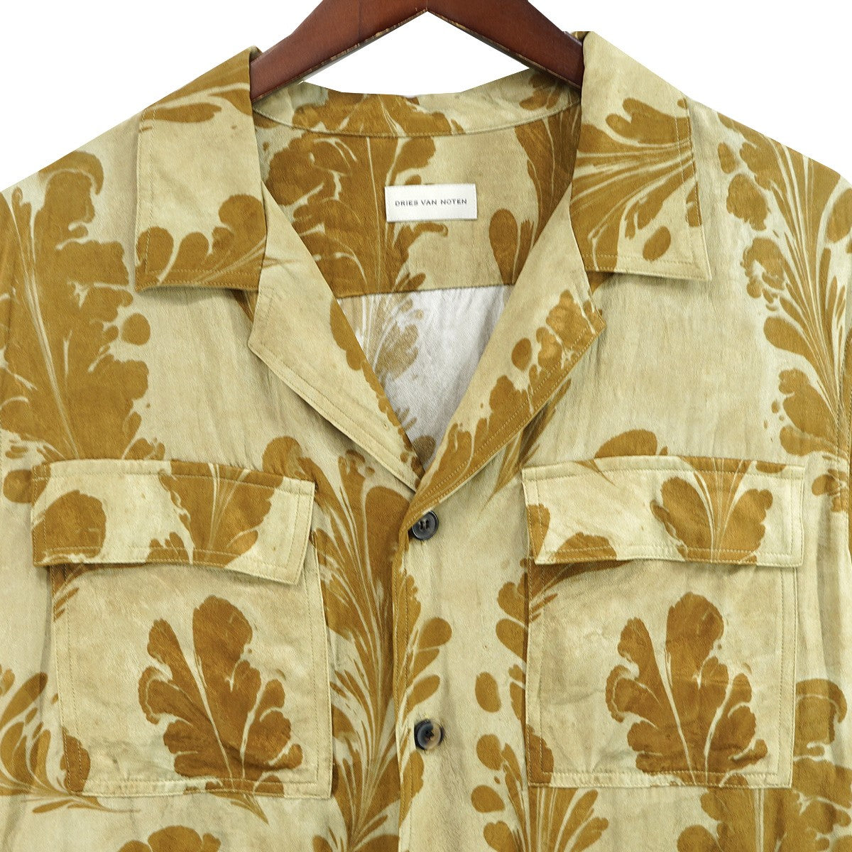 25SS コレクション CAMERON 1027 M．W．SHIRオーク リーフ キャメロン 半袖 オープンカラー 開襟 シャツ