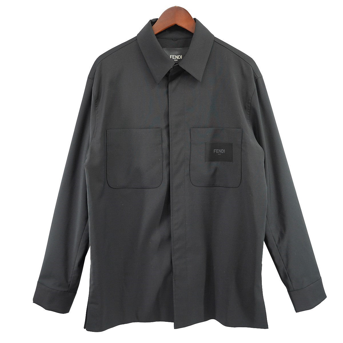 24SS GIACCA JACKET ロゴパッチ シャツジャケット
