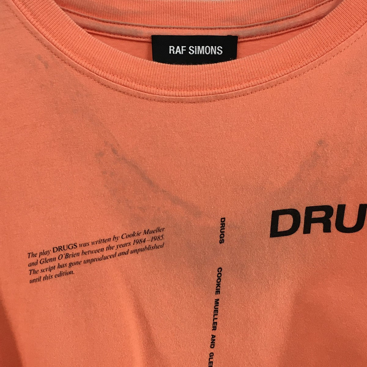 RAF SIMONS 18AW Drugs Tee ドラッグス 半袖Tシャツ 古着・中古-3枚目のアイテム画像