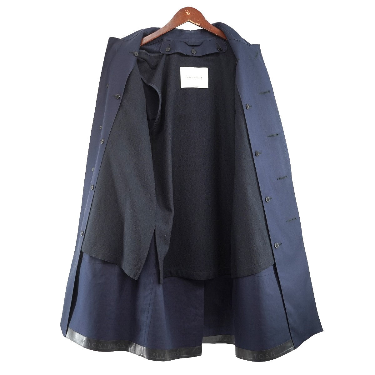 MACKINTOSH DUNKELD ダンケルドライナー付き ゴム引き ステンカラーコート 古着・中古-4枚目のアイテム画像