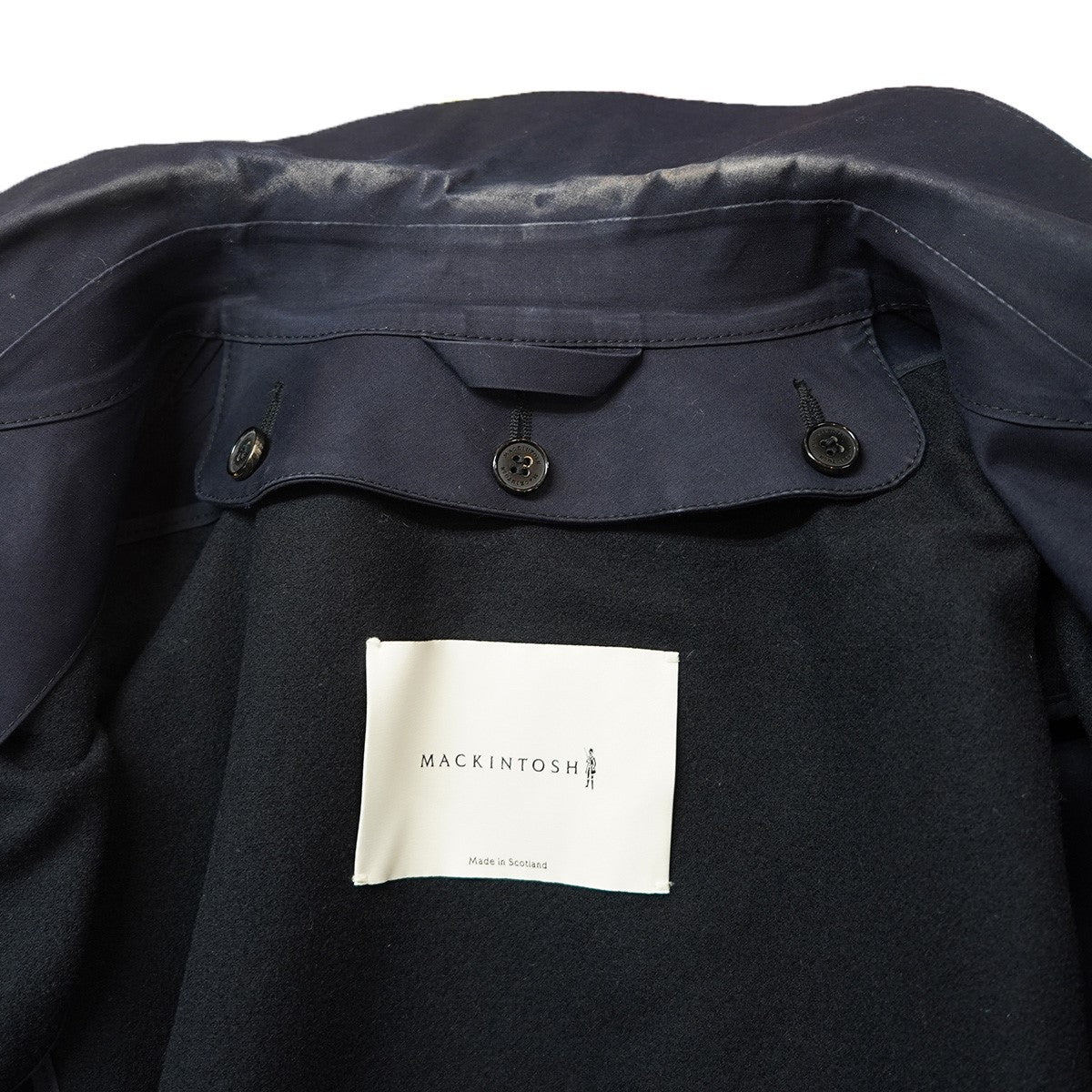 MACKINTOSH DUNKELD ダンケルドライナー付き ゴム引き ステンカラーコート 古着・中古-5枚目のアイテム画像