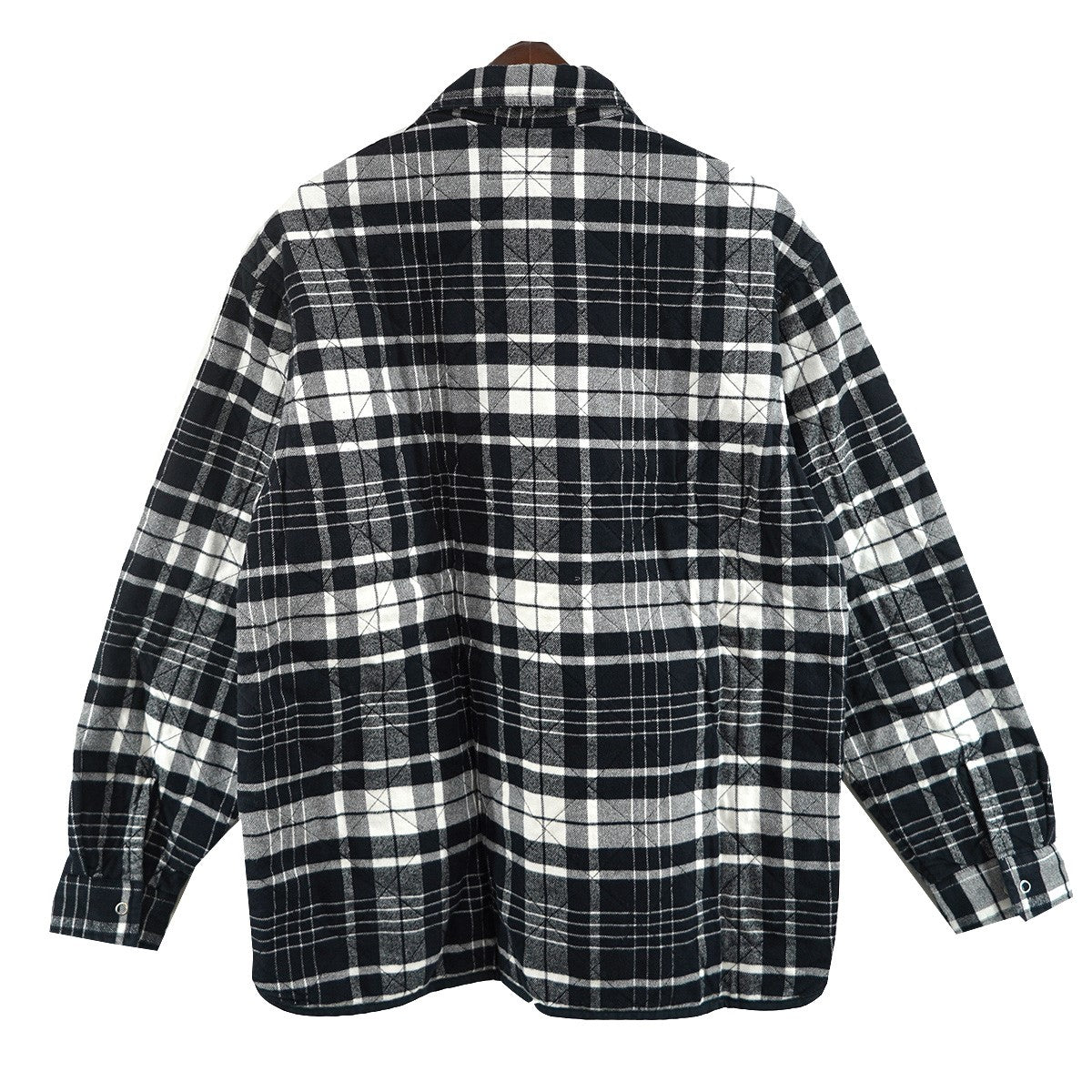 Supreme 24AW Quilted Flannel Zip Up Shirt ロゴ キルテッド キルティングフランネル ジップアップ チェック シャツ シャツジャケット 古着・中古-3枚目のアイテム画像