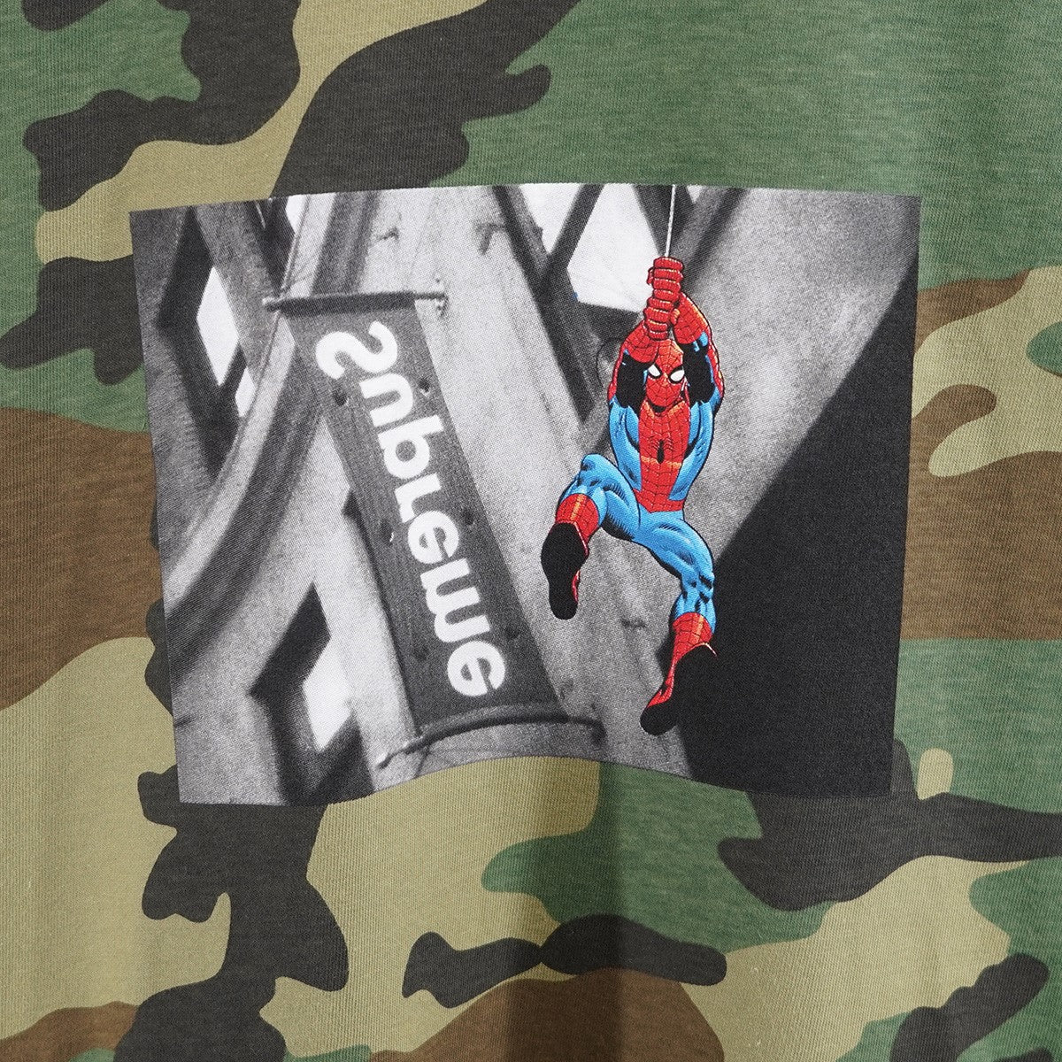 Supreme 26SS Spider-Man Tee Woodland Camoロゴ スパイダーマン Tシャツ 古着・中古-2枚目のアイテム画像