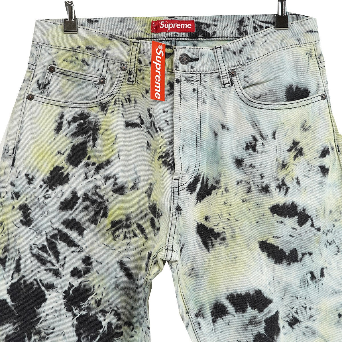 Supreme 26SS Regular Jean Tie Dyeレギュラージーンズ タイダイ加工 ロゴ スターパッチ デニムパンツ 古着・中古-2枚目のアイテム画像