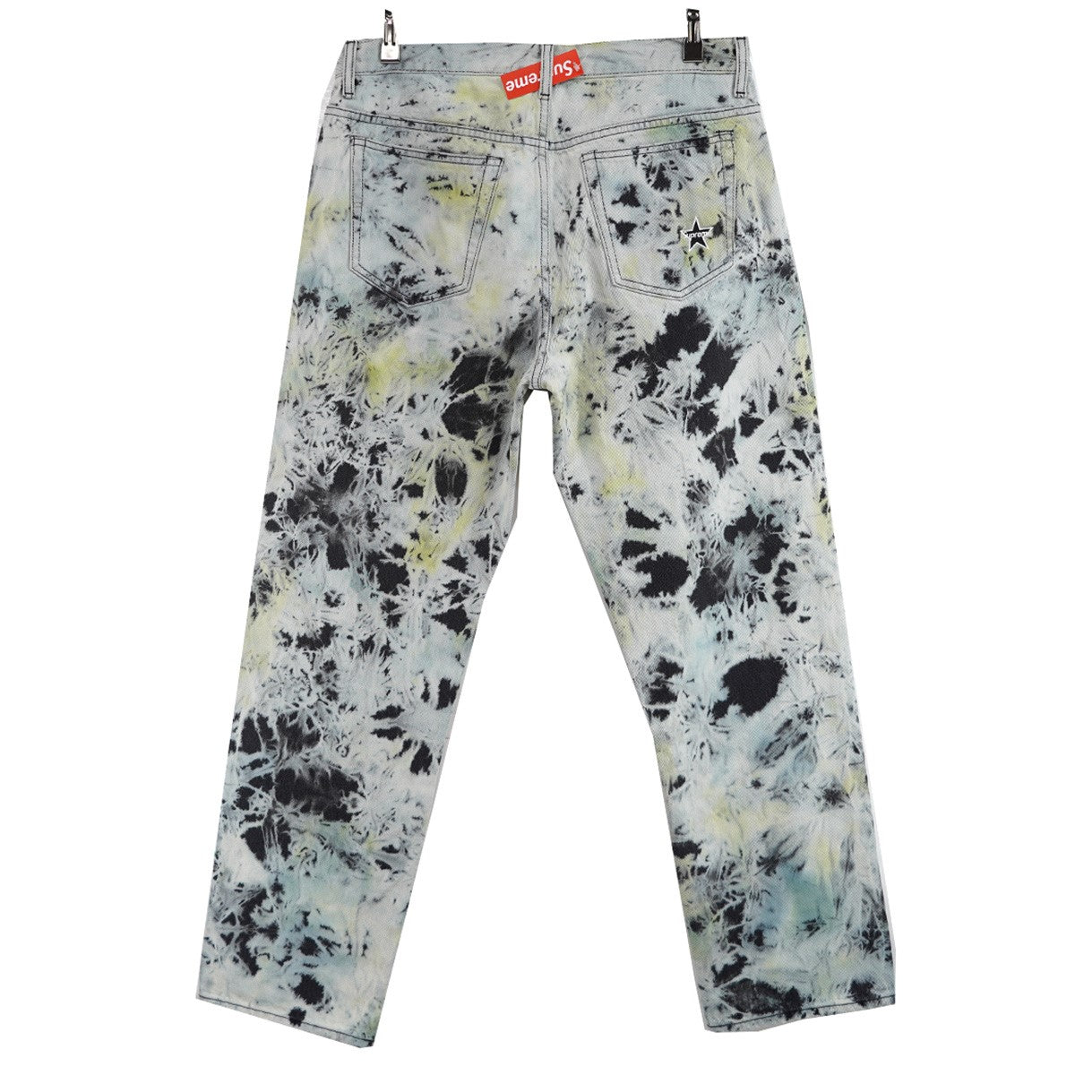 Supreme 26SS Regular Jean Tie Dyeレギュラージーンズ タイダイ加工 ロゴ スターパッチ デニムパンツ 古着・中古-3枚目のアイテム画像