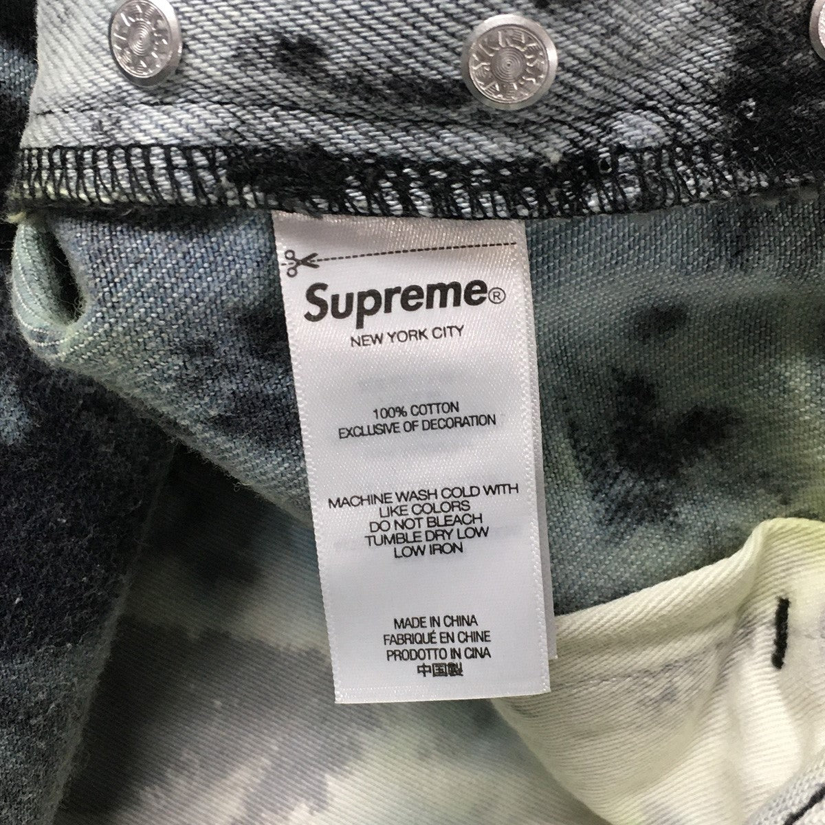 Supreme 26SS Regular Jean Tie Dyeレギュラージーンズ タイダイ加工 ロゴ スターパッチ デニムパンツ 古着・中古-7枚目のアイテム画像