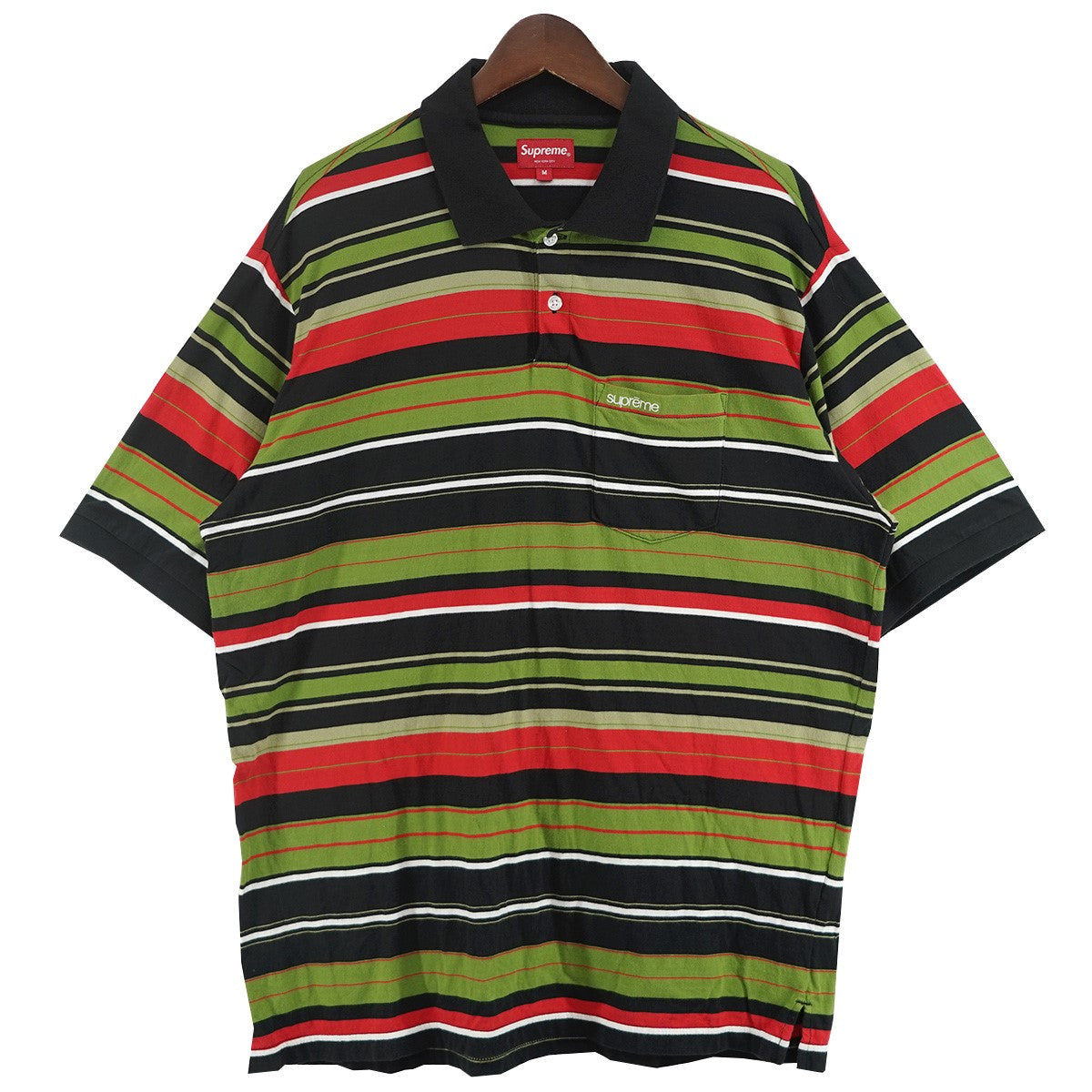 23SS Multi Stripe Polo ロゴ マルチ ストライプ ポロシャツ