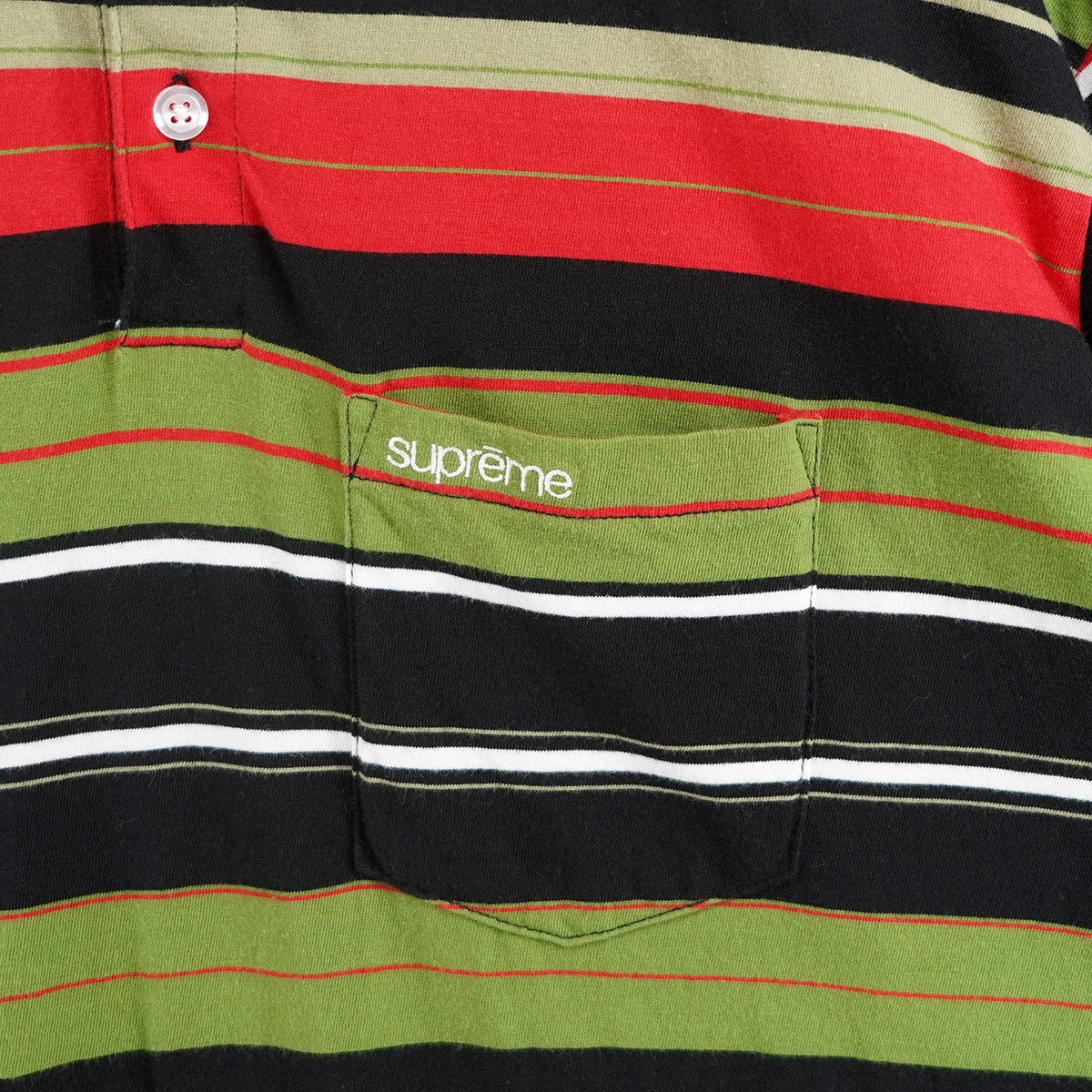 23SS Multi Stripe Polo ロゴ マルチ ストライプ ポロシャツ